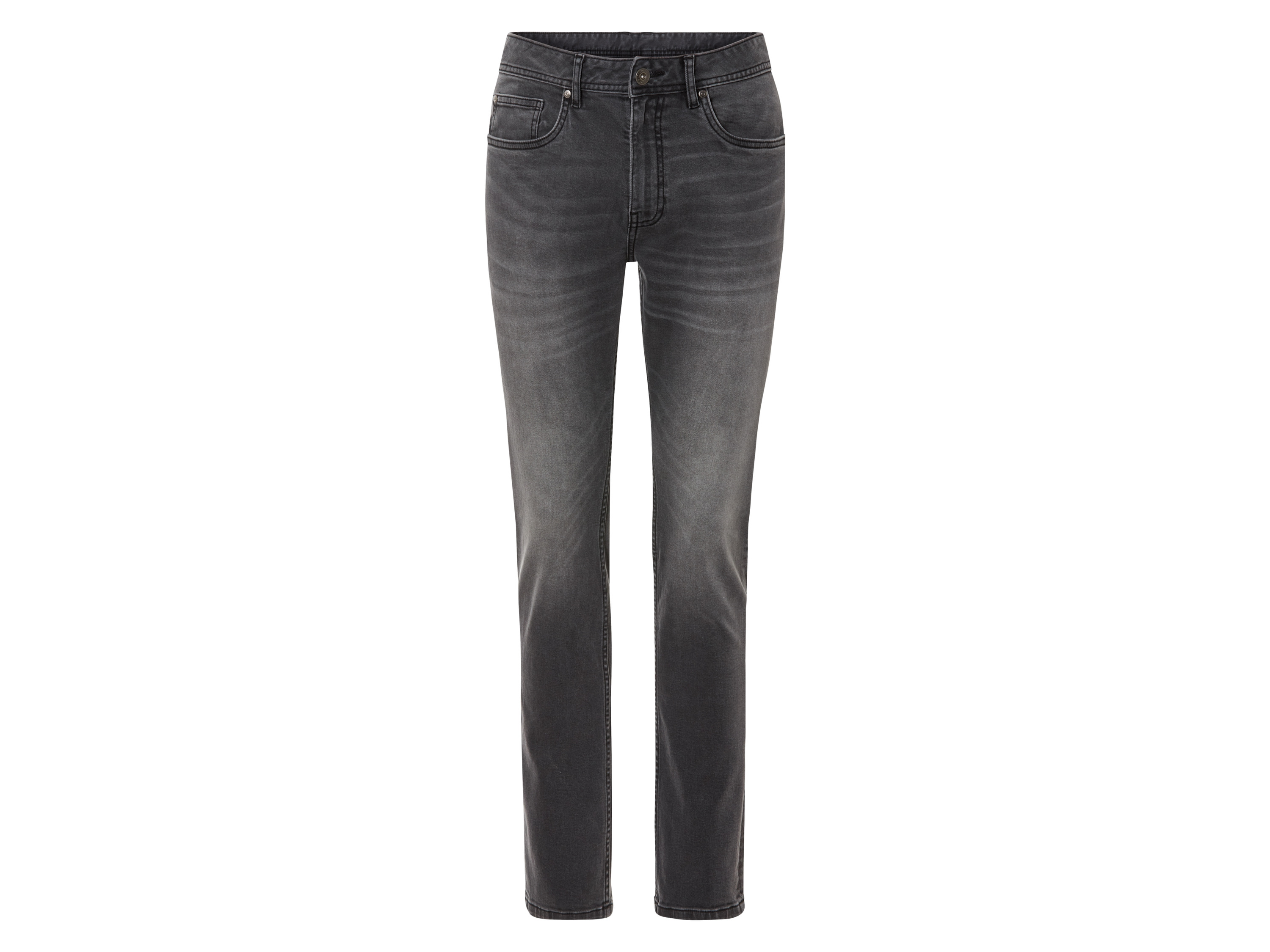 Livergy Jeansy męskie bawełniane Slim Fit Ciemnoszary, 52 36/32