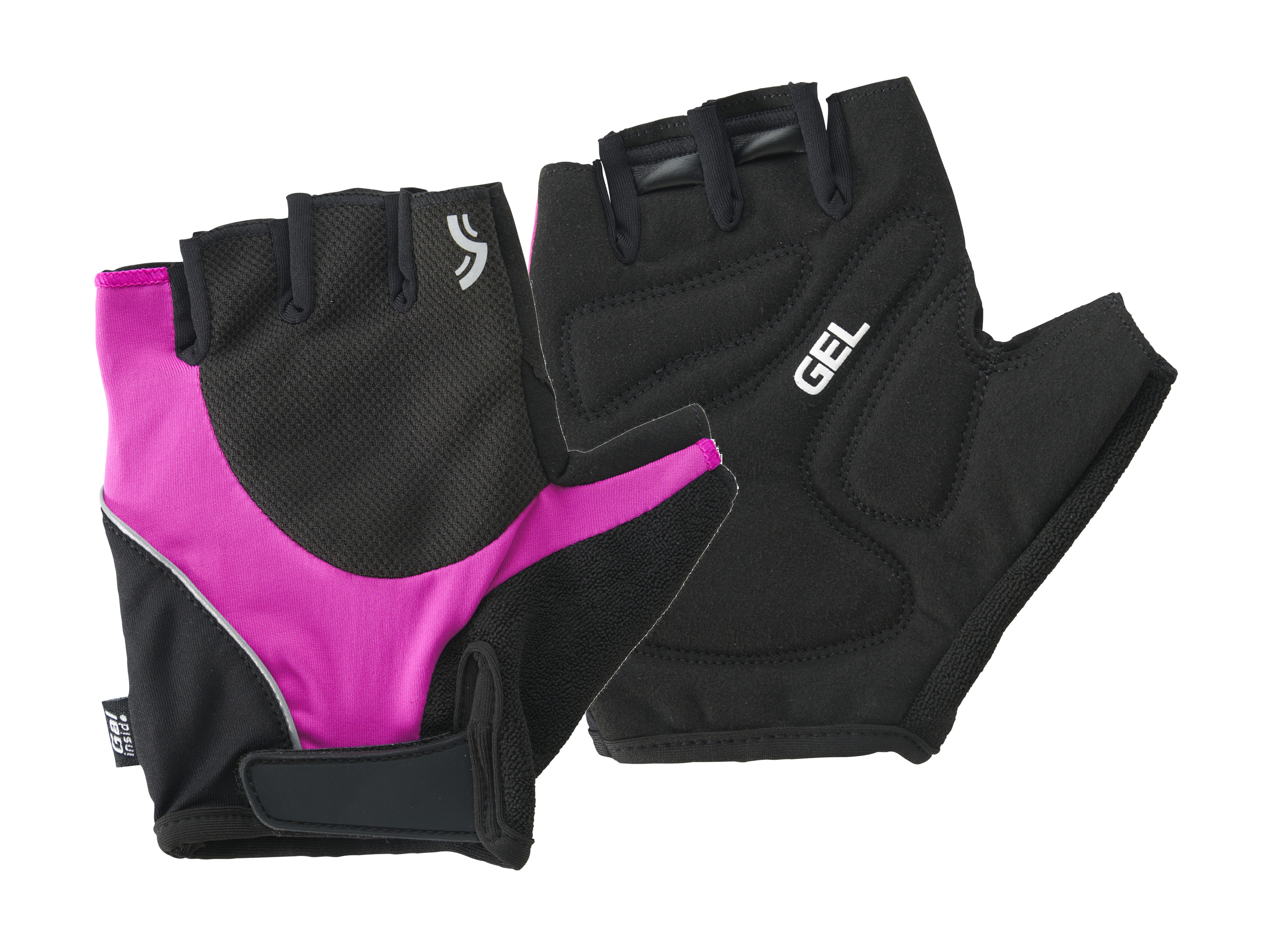 Crivit Rękawiczki rowerowe z elementami odblaskowymi Fioletowy, 9