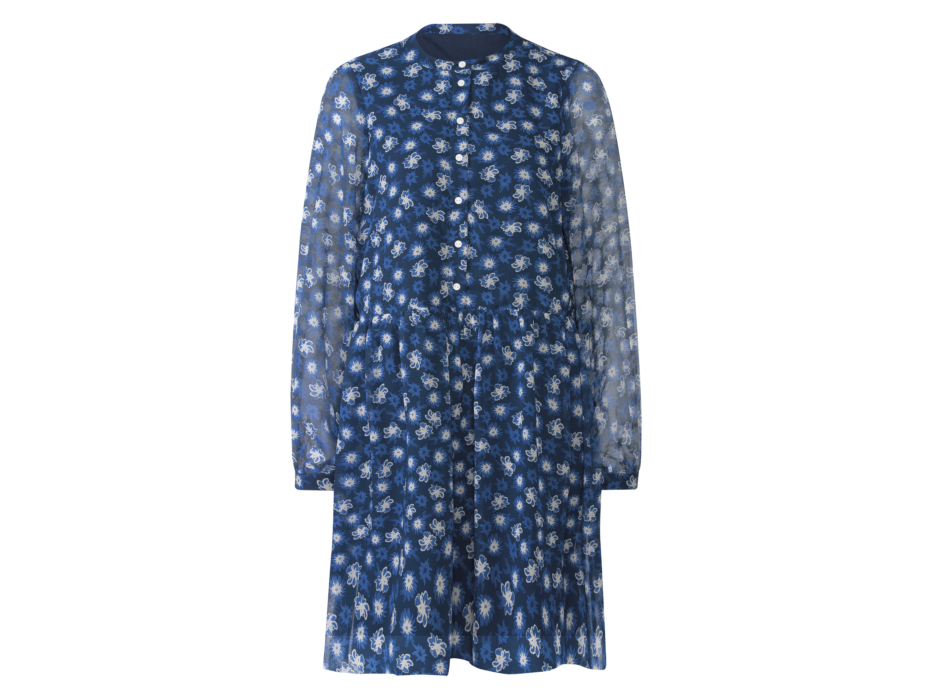 esmara Sukienka damska z szyfonu 44, Granatowy