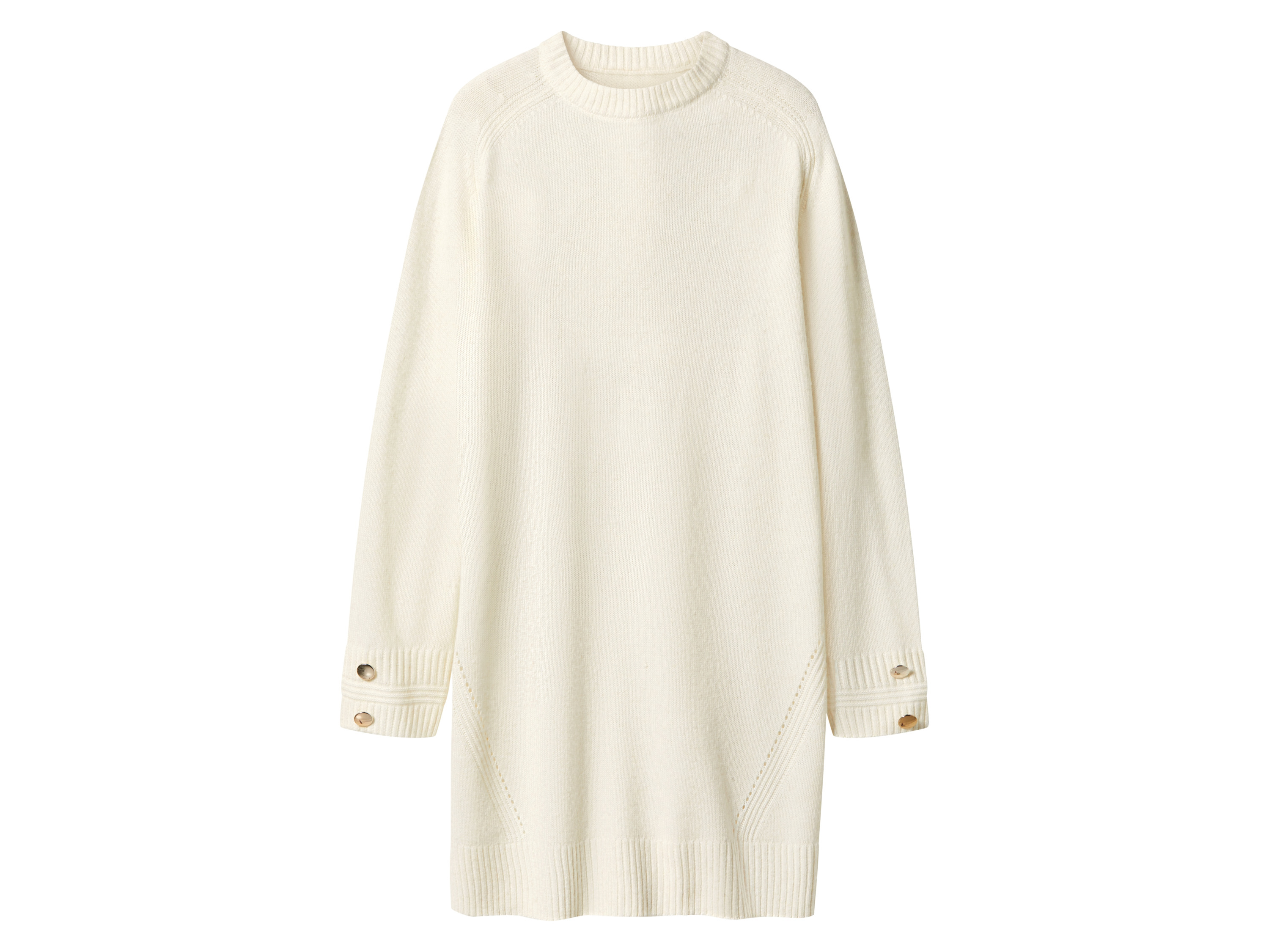 esmara Sukienka dzianinowa damska Biały, L44/46