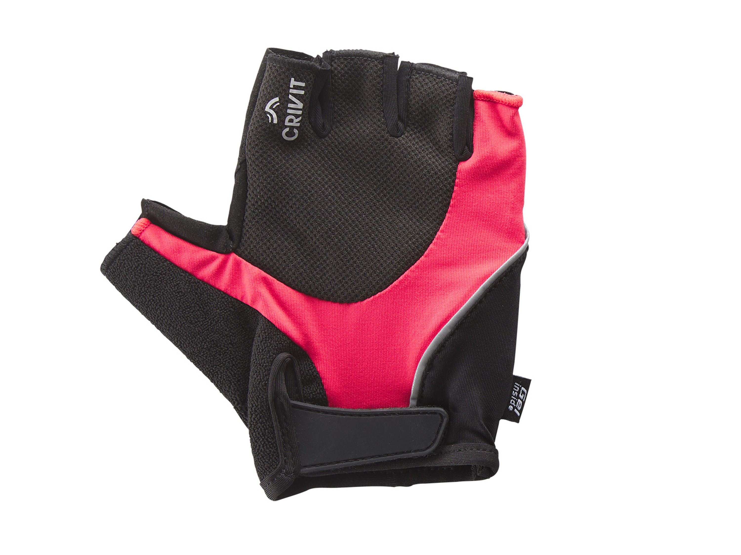 Crivit Rękawiczki rowerowe z elementami odblaskowymi Różowy, 9