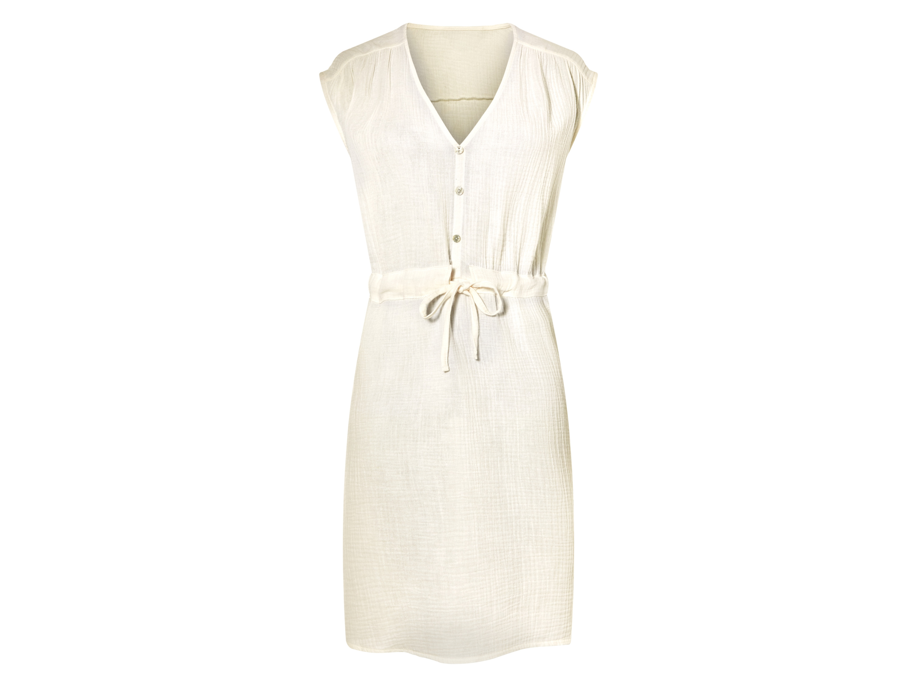 esmara Sukienka damska z bawełny muślinowej Biały, 44