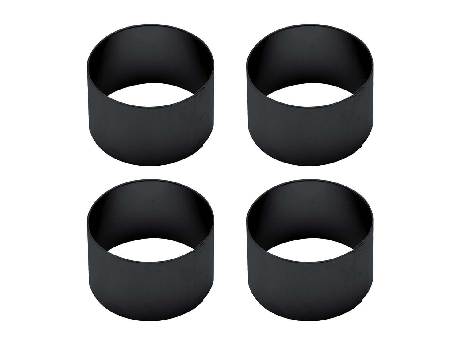 Echtwerk Zastawa ze stali szlachetnej obrączki na serwetki " okrągłe " wykonane z gliny, Czarny, 4 sztuki