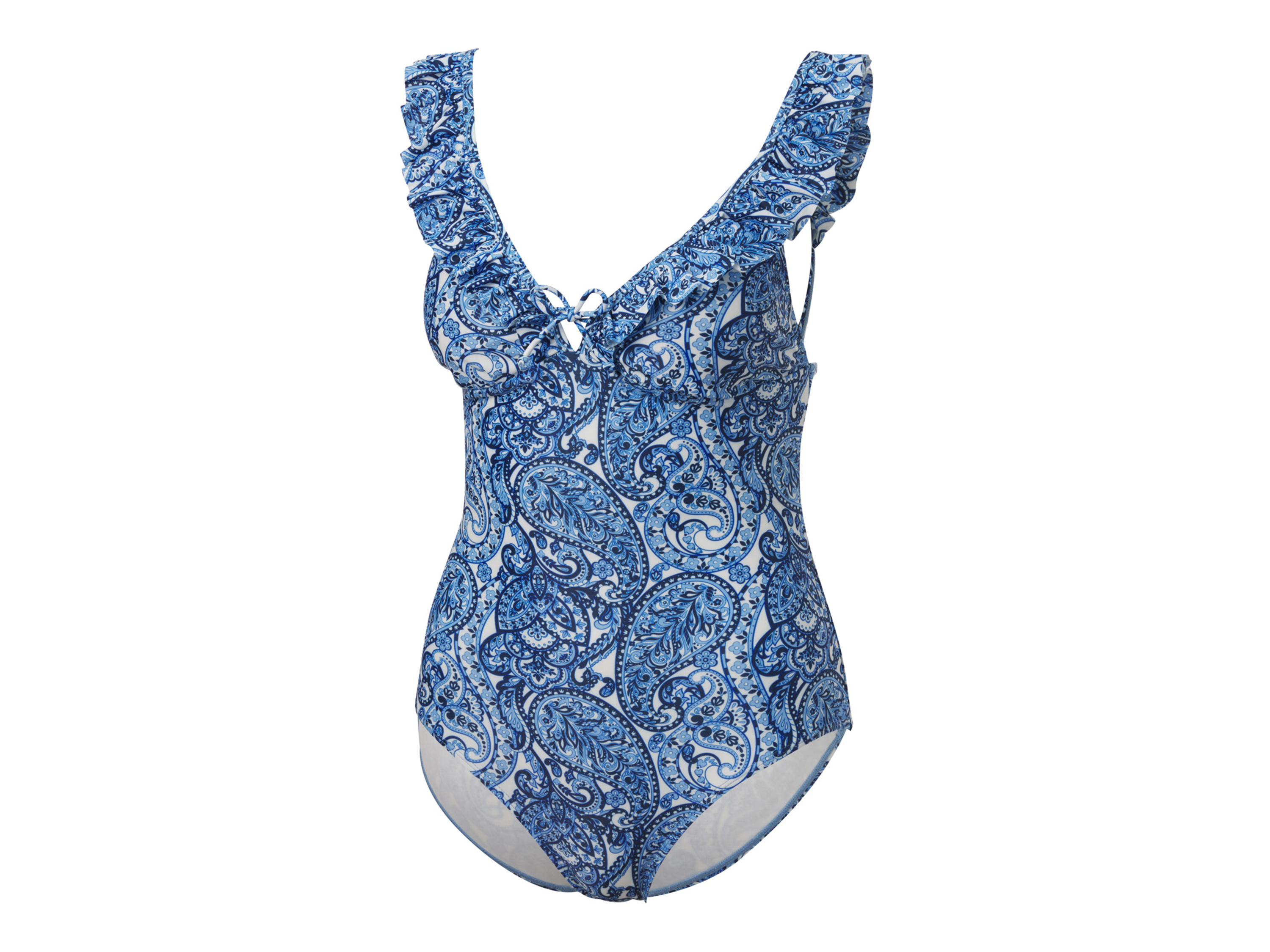 Crivit Strój kąpielowy damski jednoczęściowy Niebieski/ biały, 38