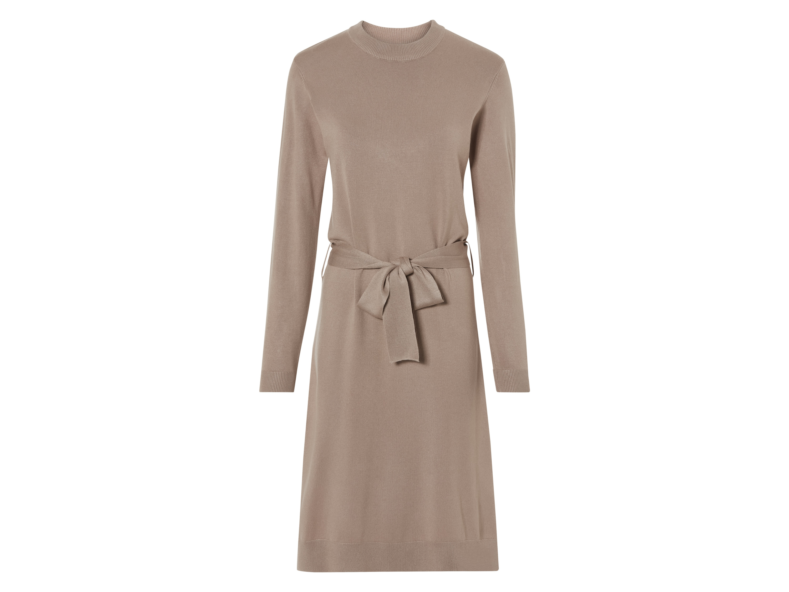 esmara Sukienka dzianinowa damska z rozcięciami bocznymi XS 32/34, Beżowy