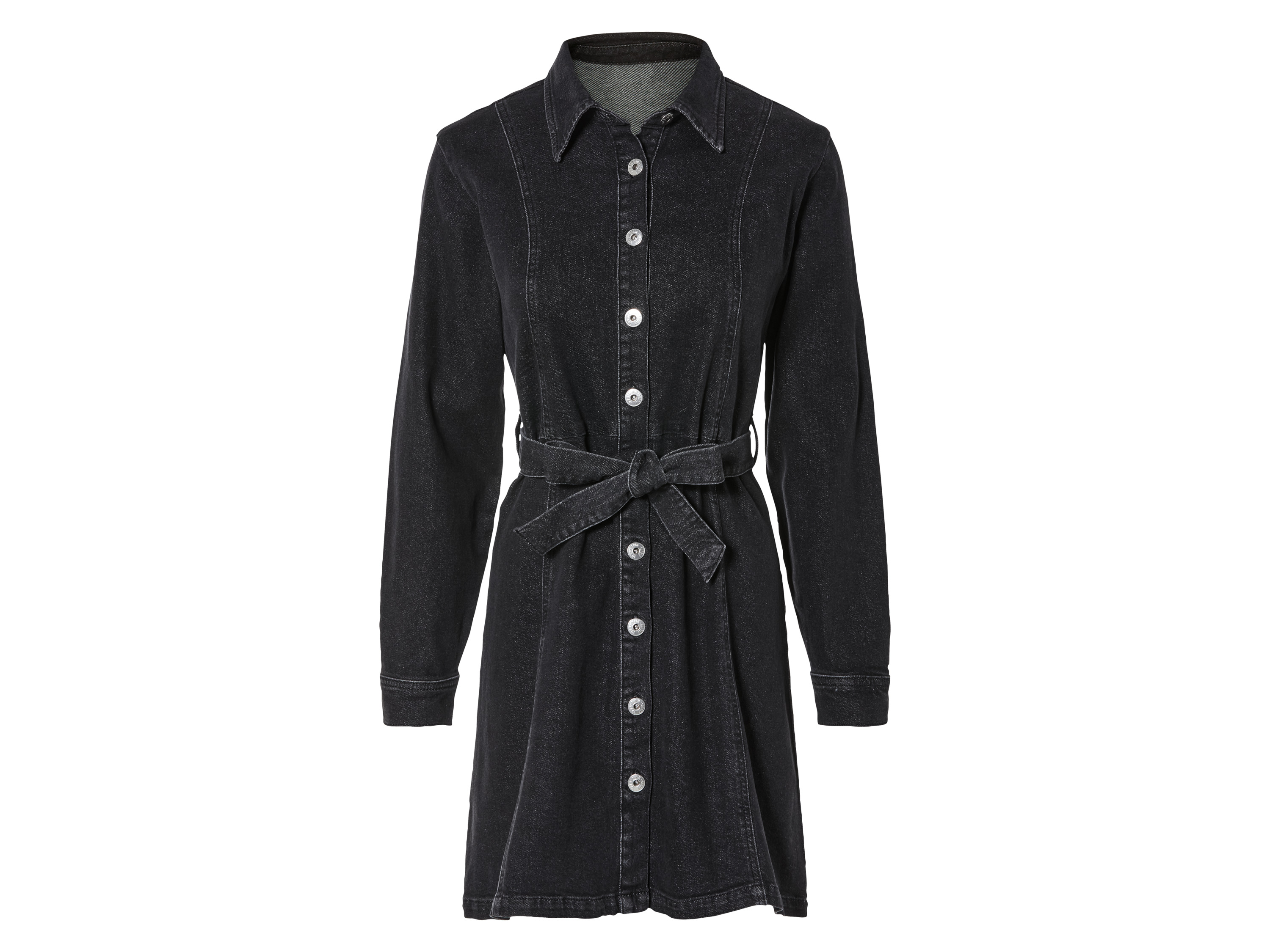 esmara Sukienka jeansowa damska w stylu bluzki koszulowej Czarny, 34