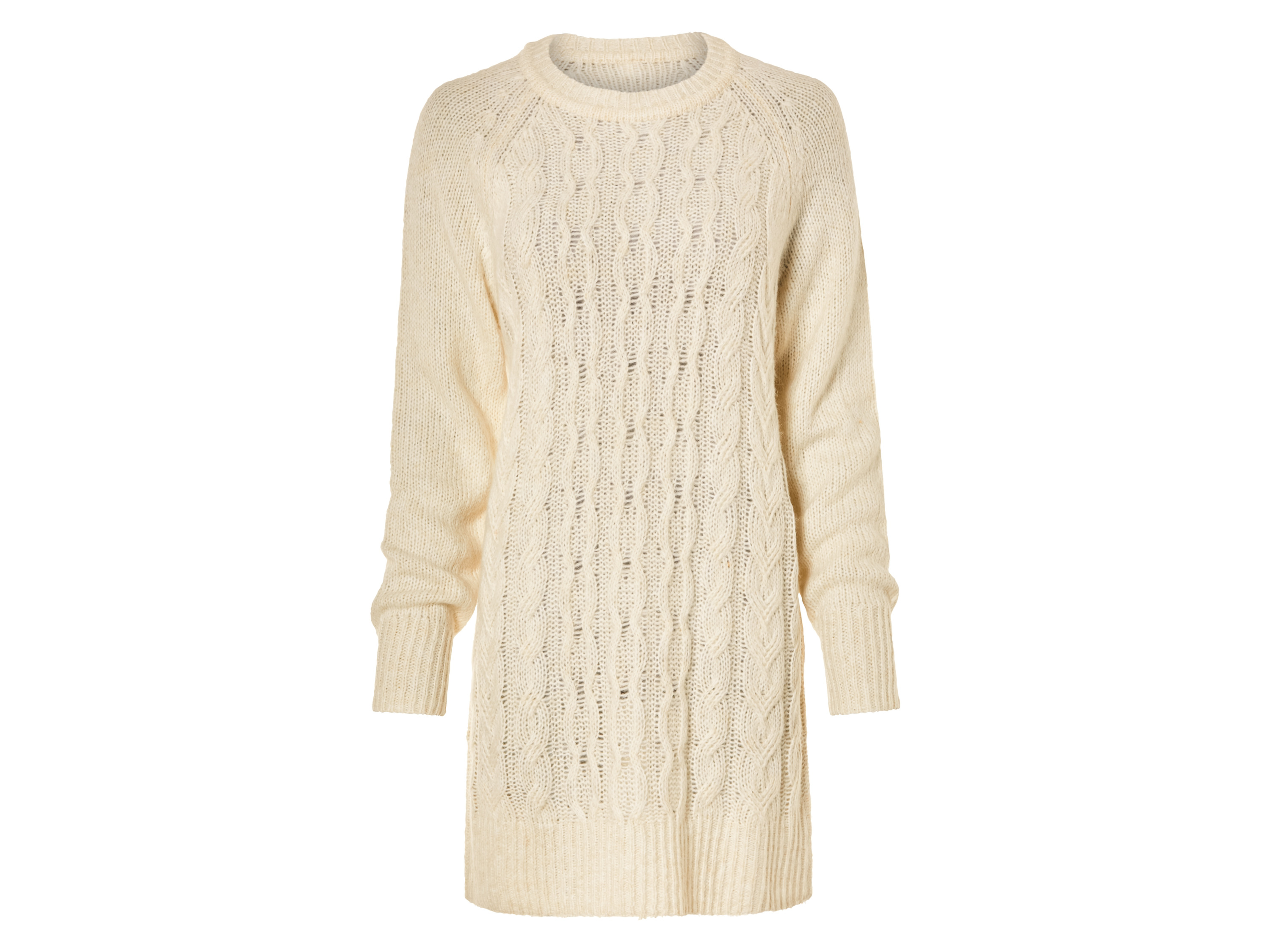 esmara Sukienka damska dzianinowa Kremowy, L44/46