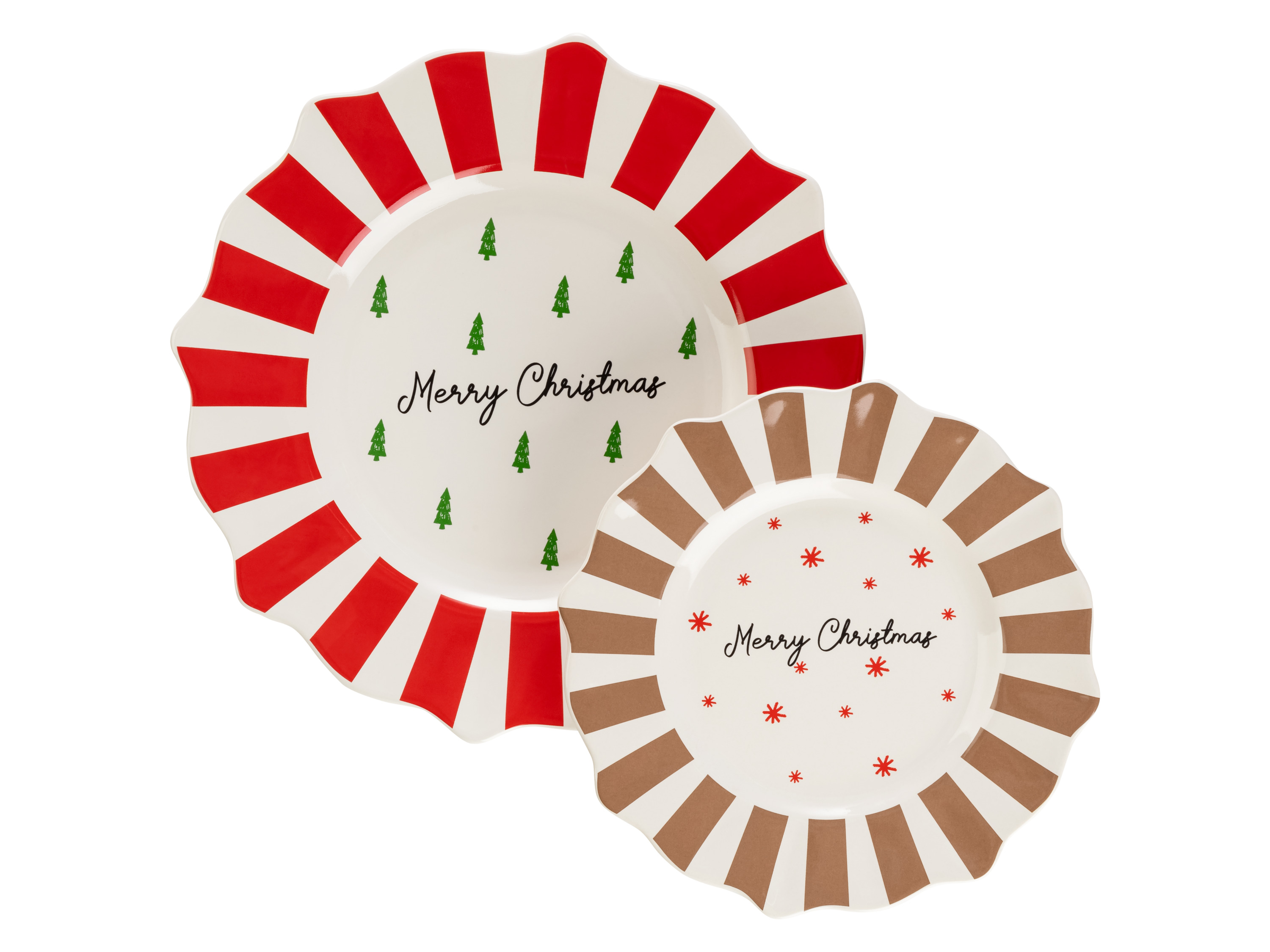 Livarno home Pojemnik na ciastka lub zestaw 2 talerzy dekoracyjnych Komplet 2 talerzy, nowy