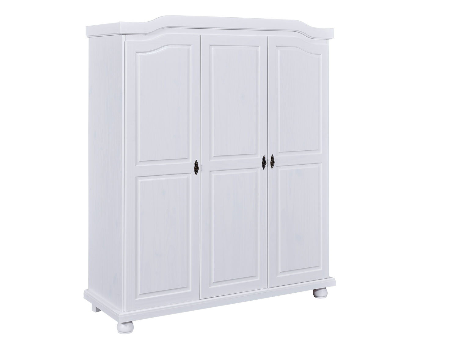 Inter Link Szafa w stylu wiejskim, z lakierowanego drewna litego. 3-drzwiowa, Biały