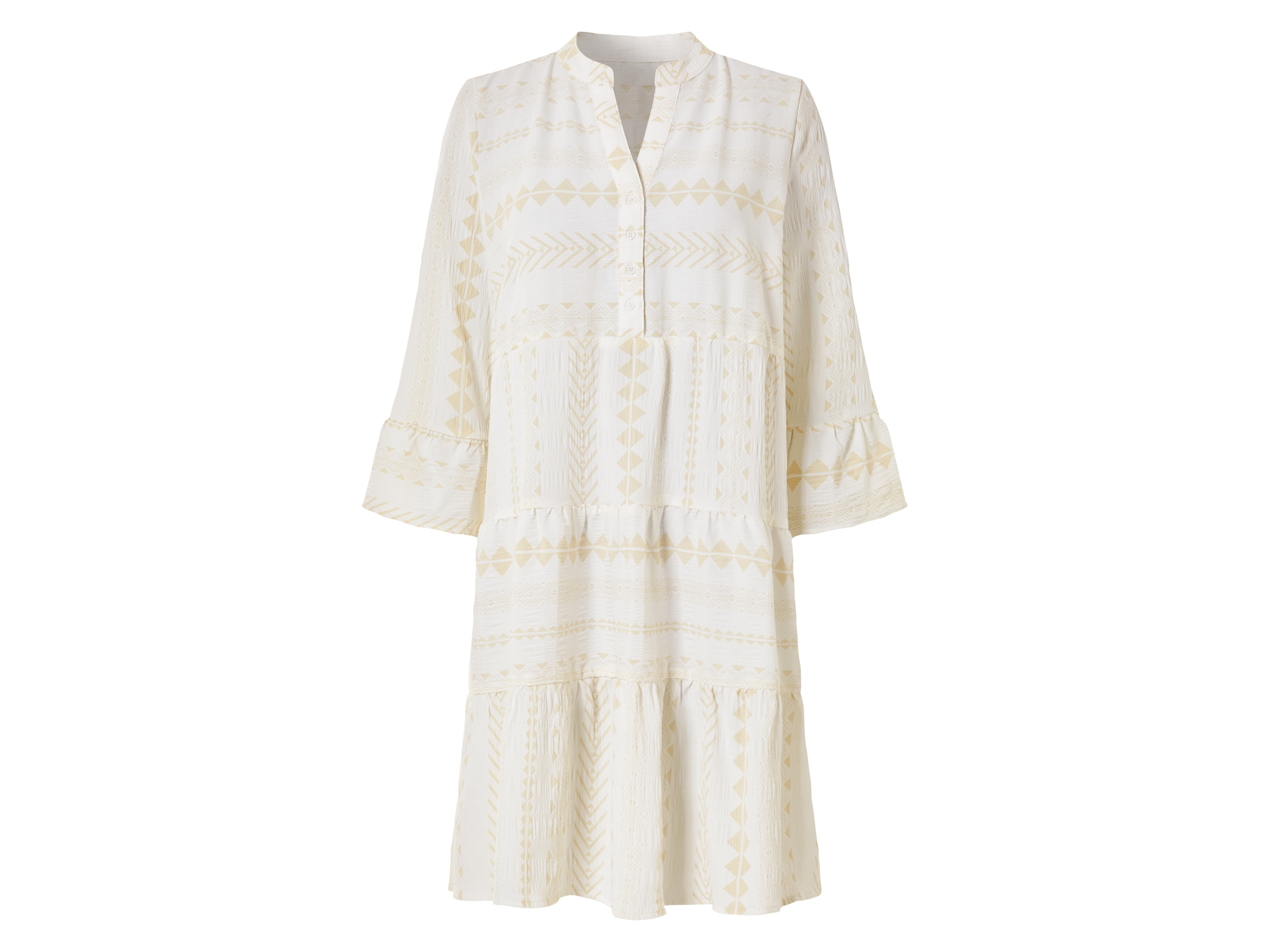 esmara Tunika damska z falbanami Kremowy, XS 32/34