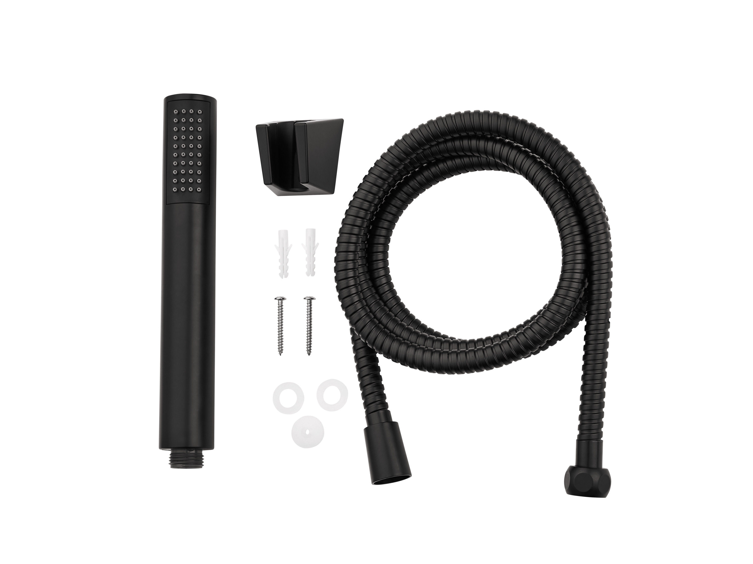 Livarno home Słuchawka prysznicowa Kwadratowa słuchawka prysznicowa, Czarny