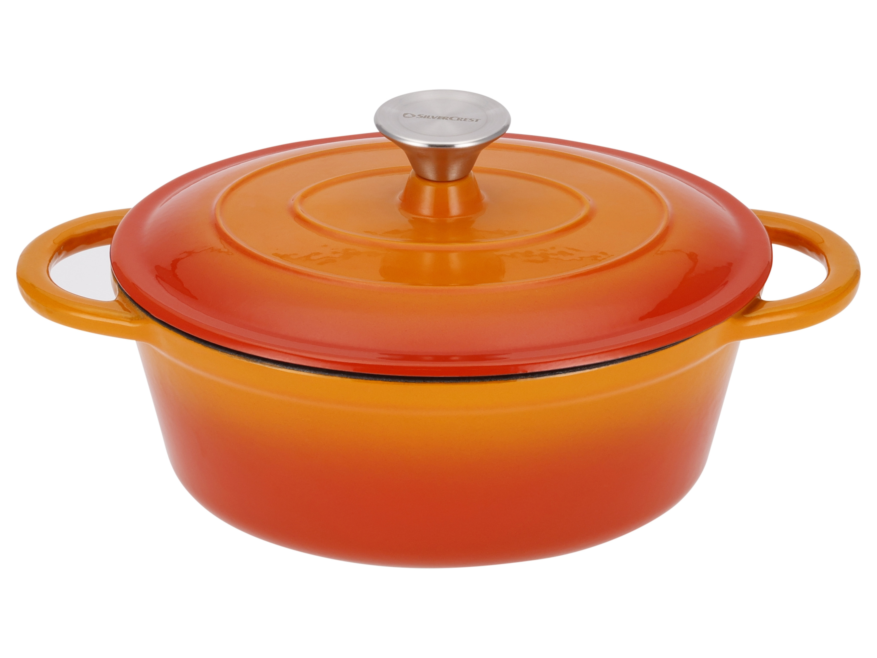 Silvercrest Brytfanna żeliwna, 24,1 cm Pomarańczowy