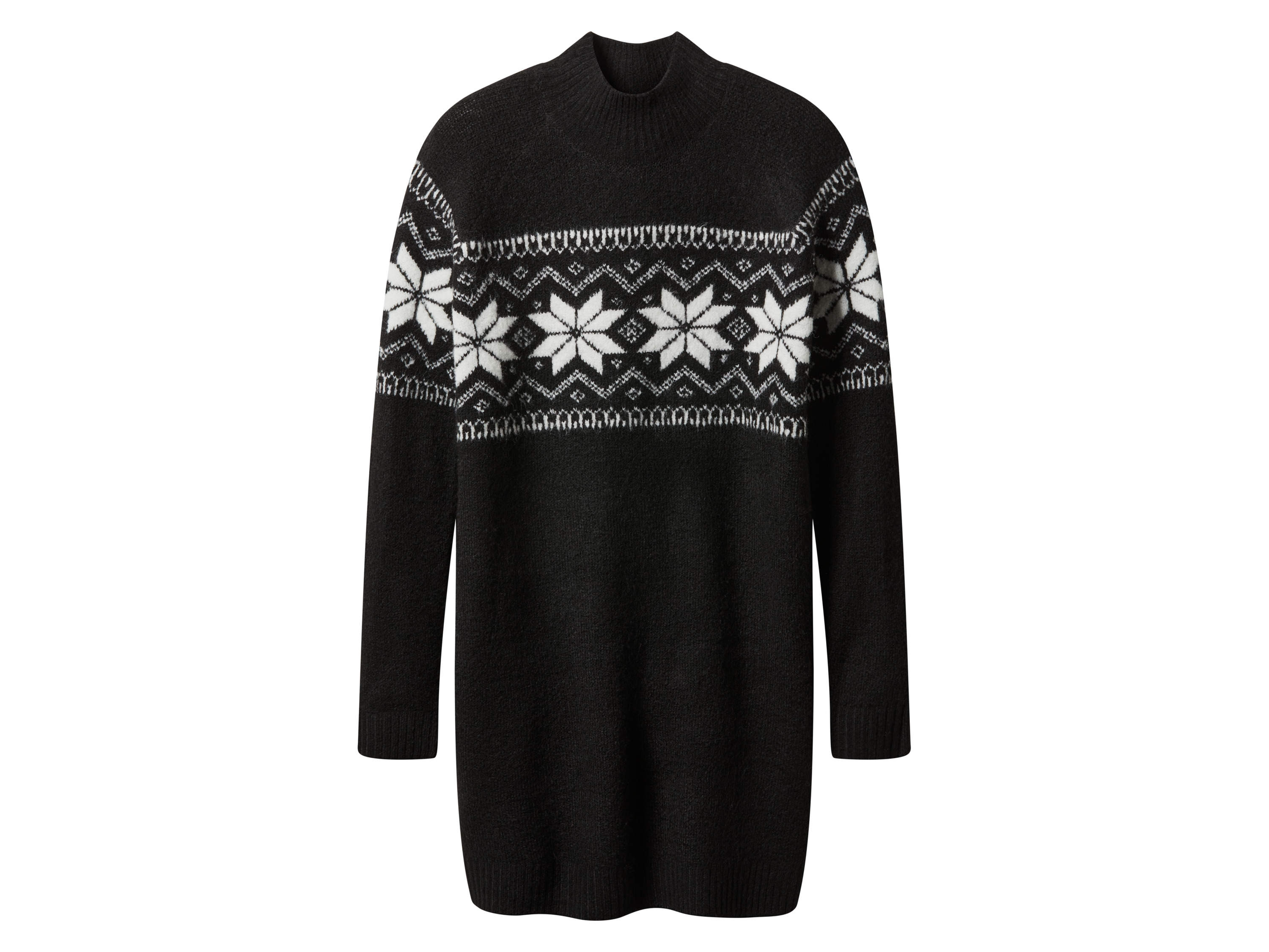 esmara Sukienka dzianinowa damska z domieszką wełny Czarny, M40/42