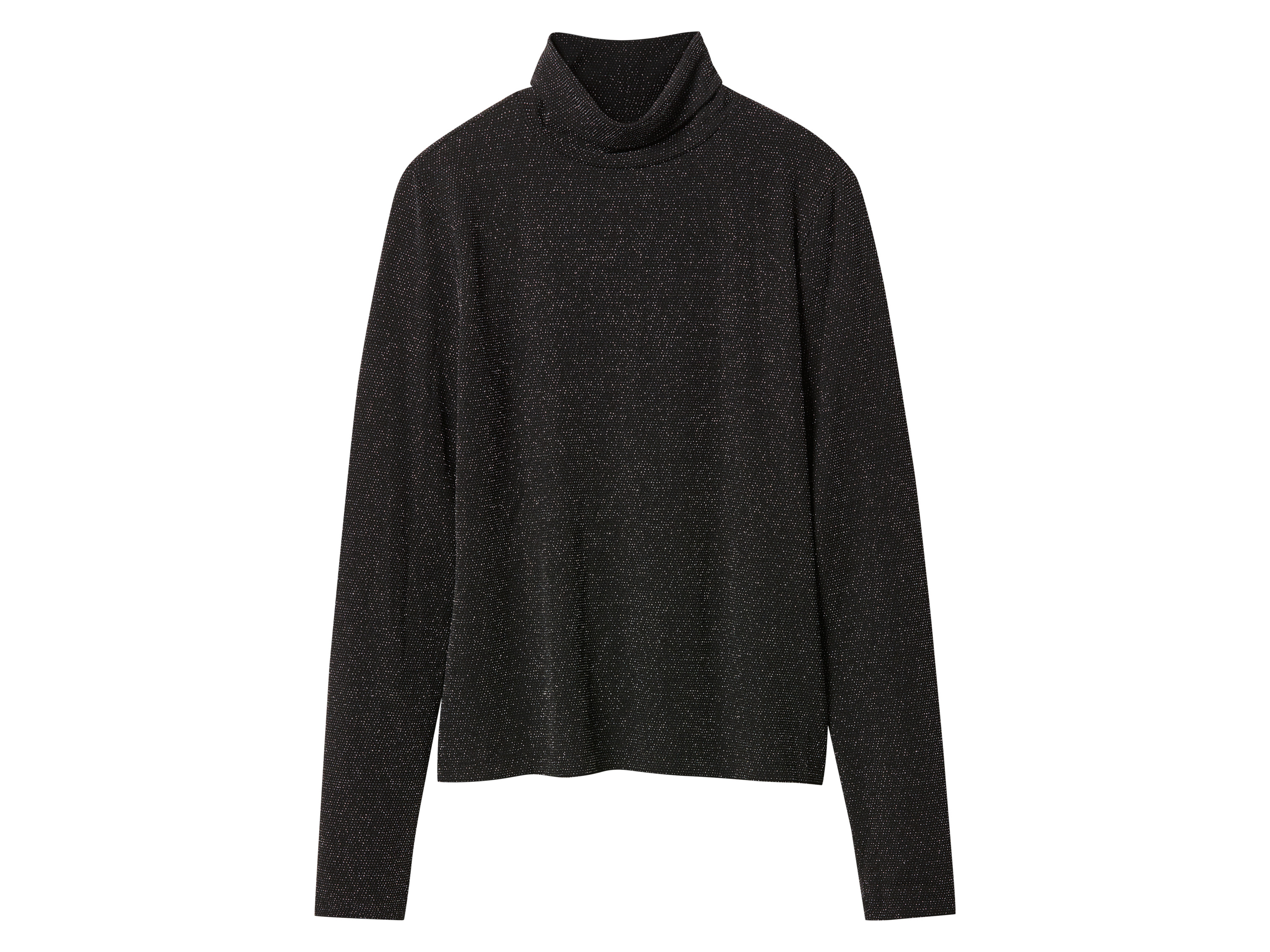 esmara Bluzka damska z długim rękawem Czarny/ srebrny, XS 32/34