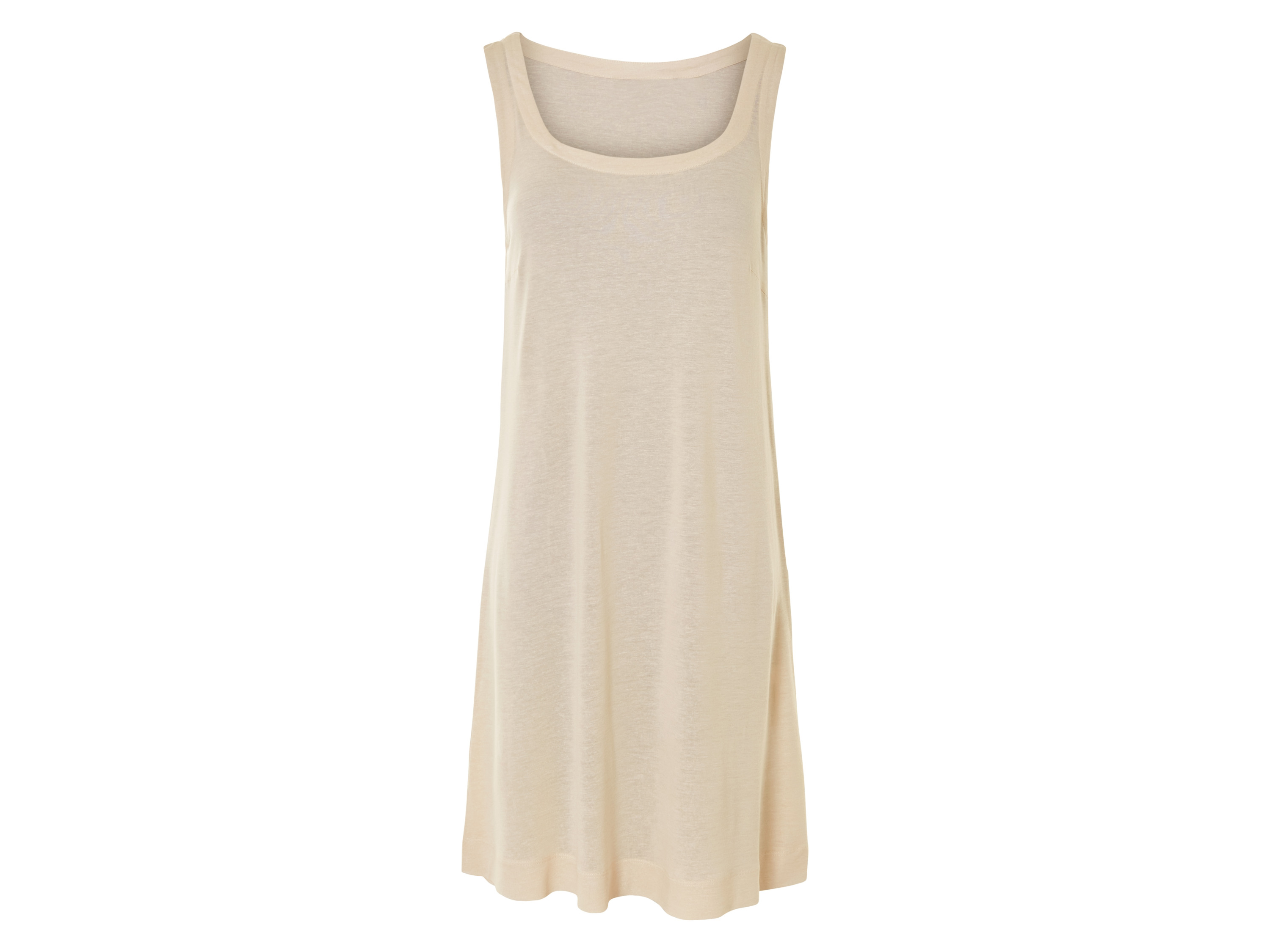 esmara Sukienka damska z lnem i wiskozą Beżowy, XS 32/34