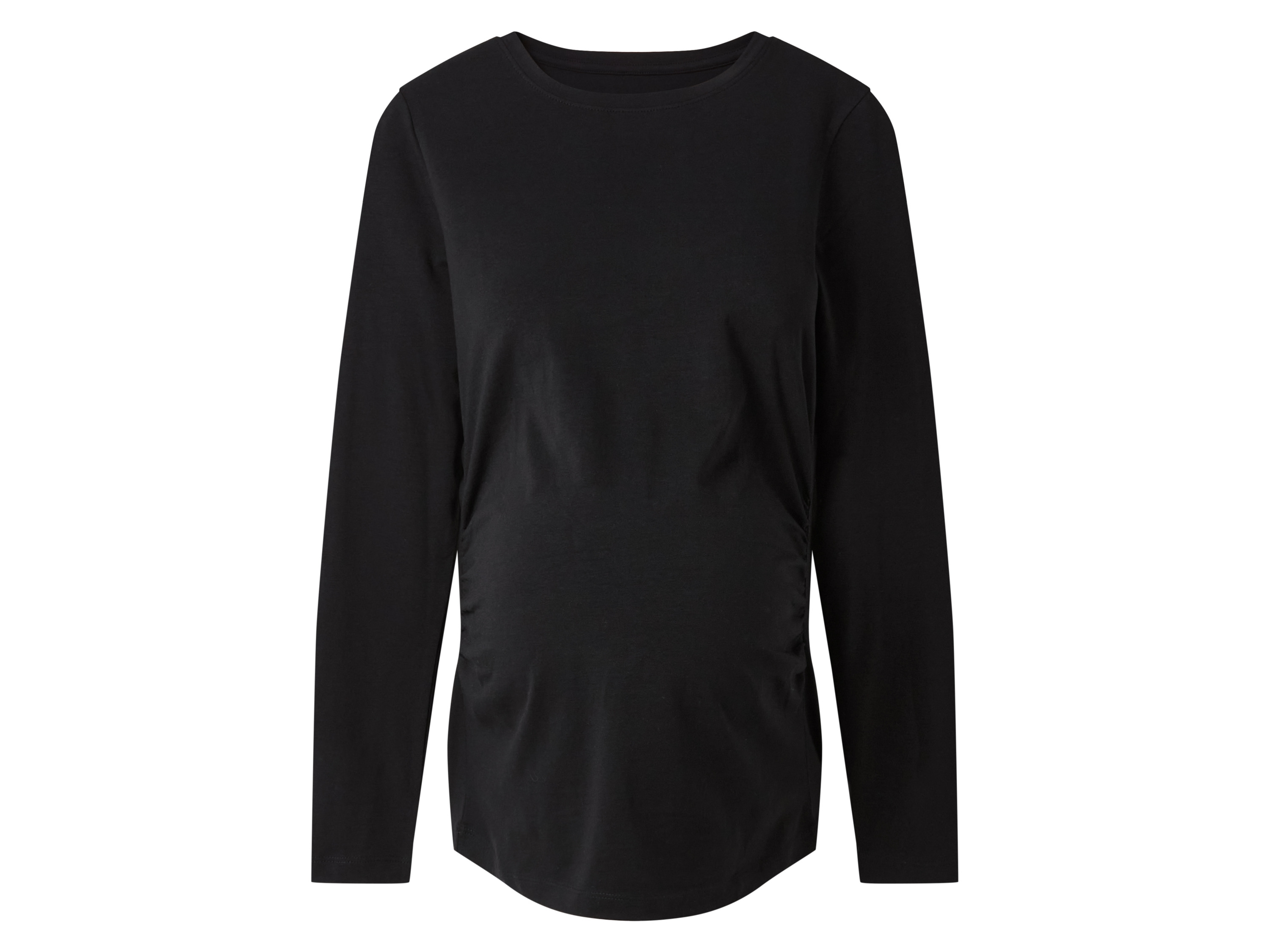 esmara Koszulka ciążowa z biobawełną z długim rękawem Czarny, XS 32/34