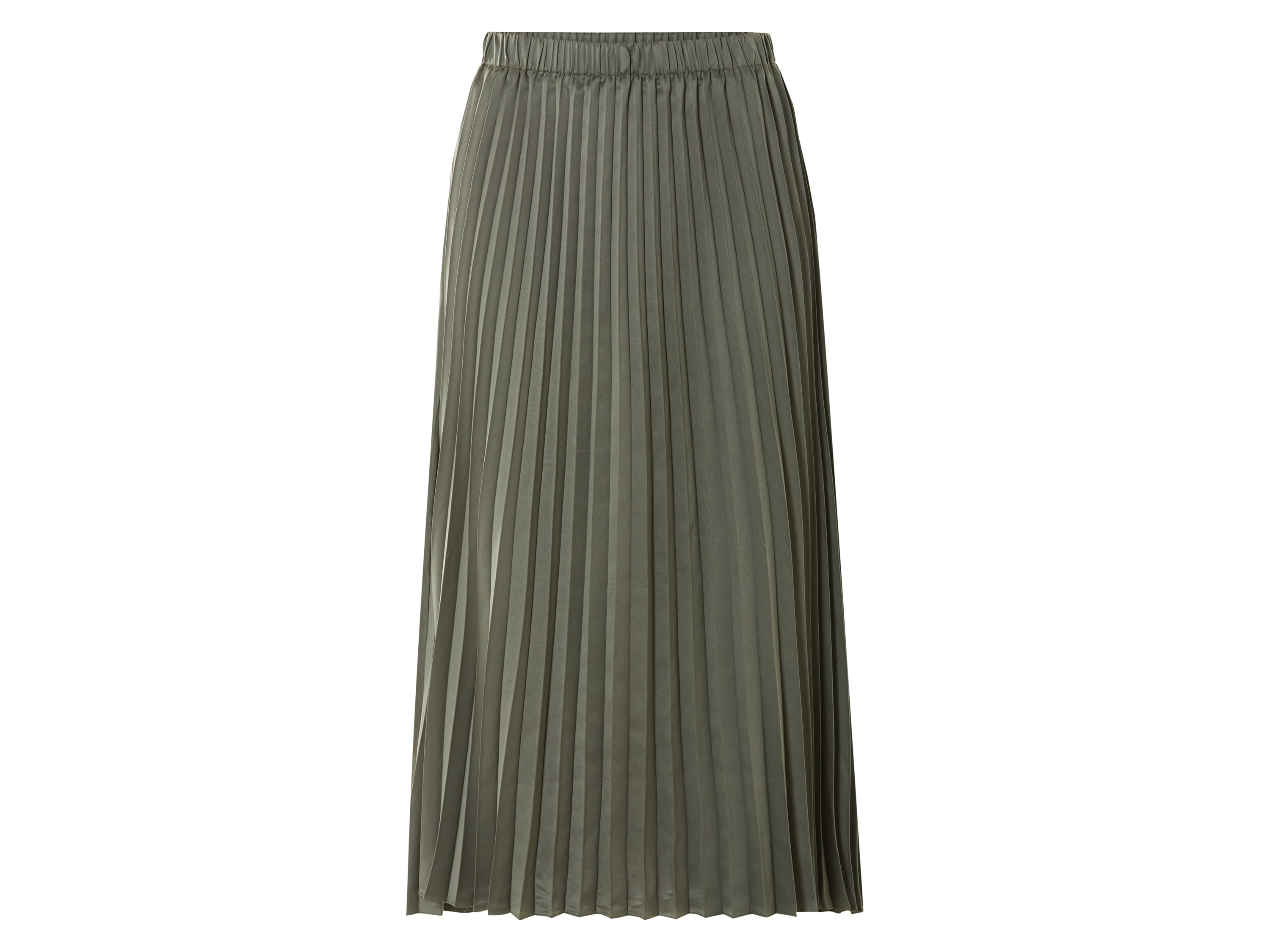 esmara Spódnica midi damska o wyglądzie satyny Oliwkowy, 34