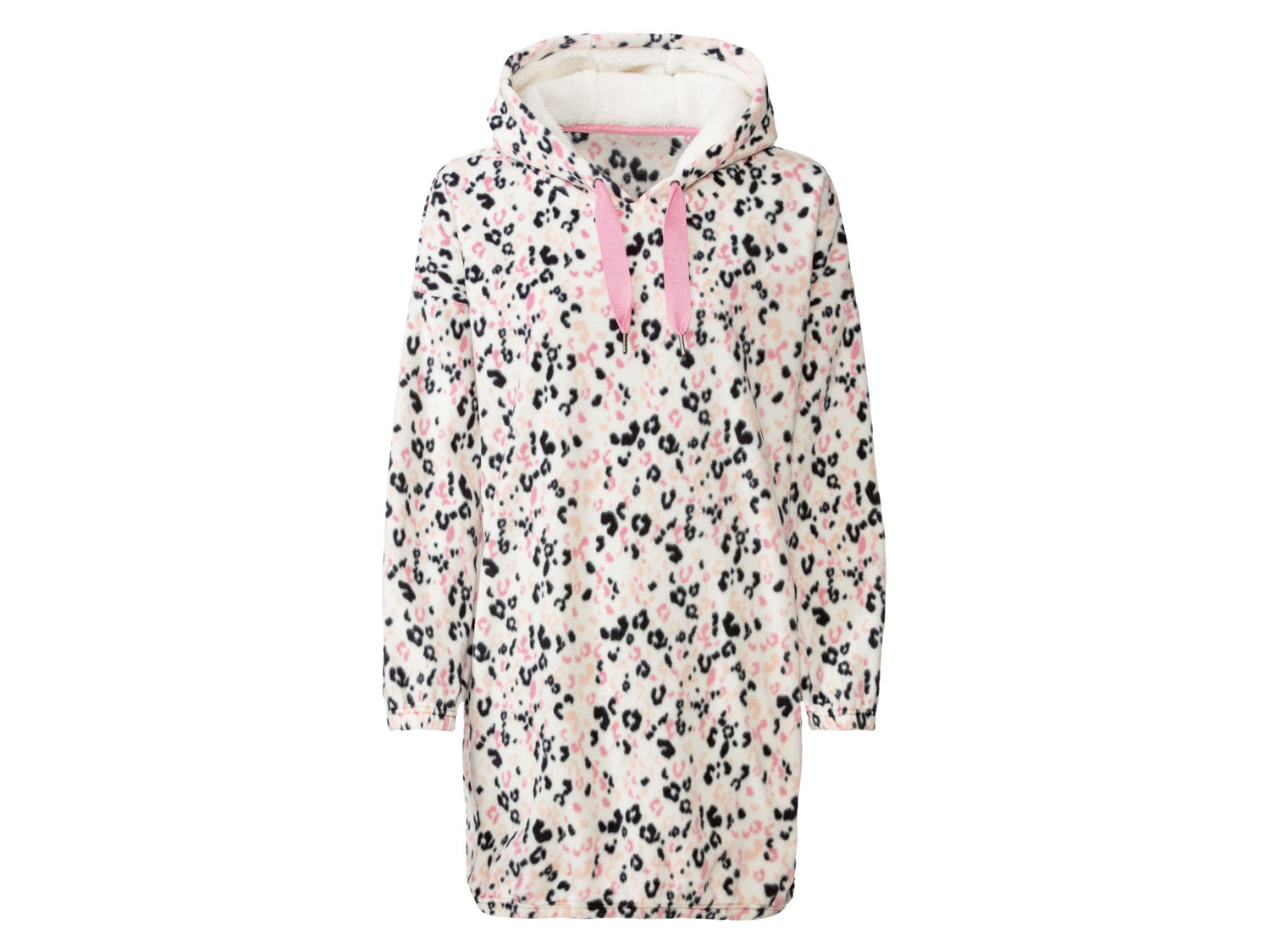 esmara Sukienka damska z pluszu z kapturem Wzorzysty, S36/38