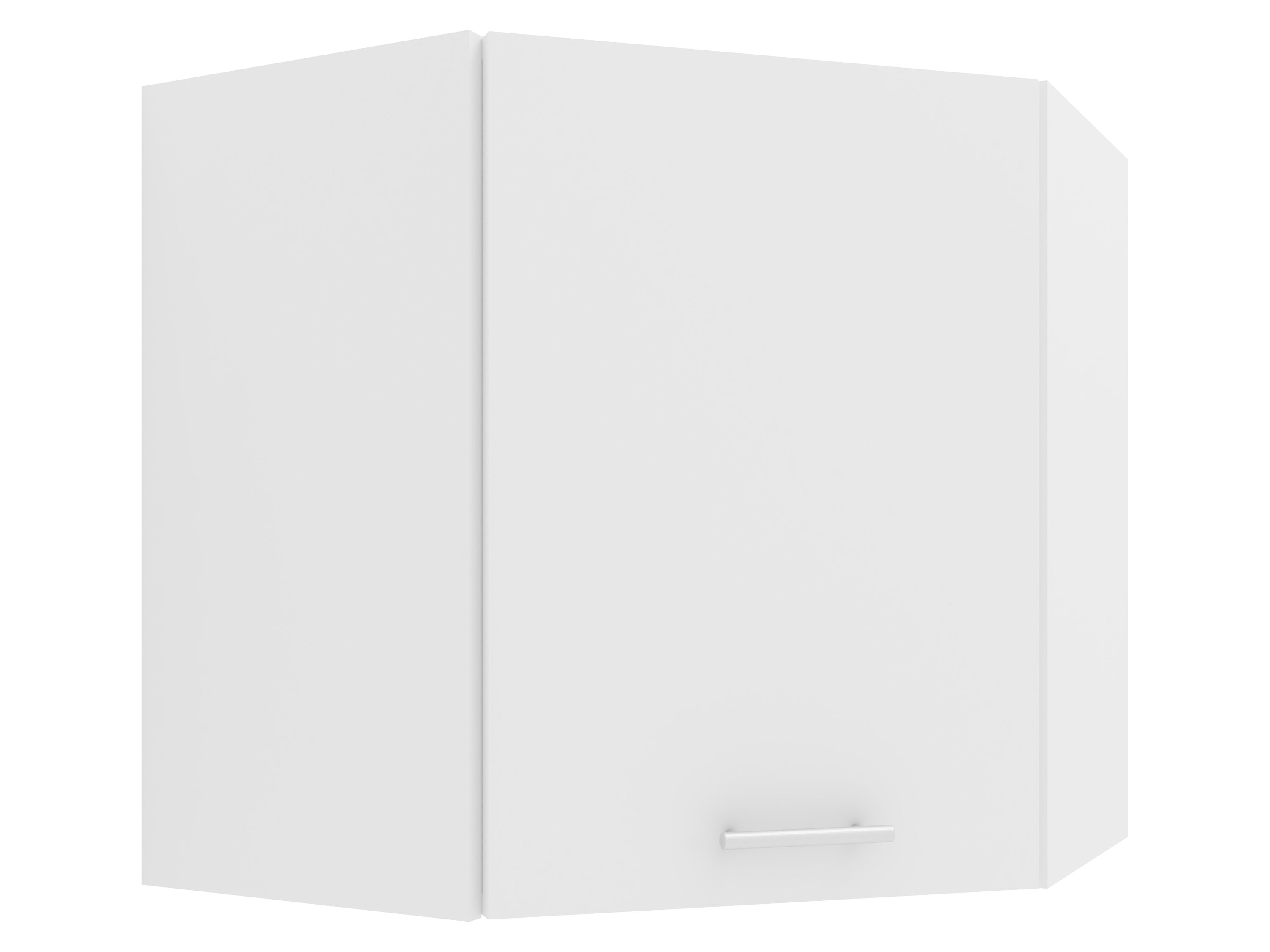 VCM Szafka wisząca Esilo Ścienna szafka narożna, Biały/ biały, 57 cm