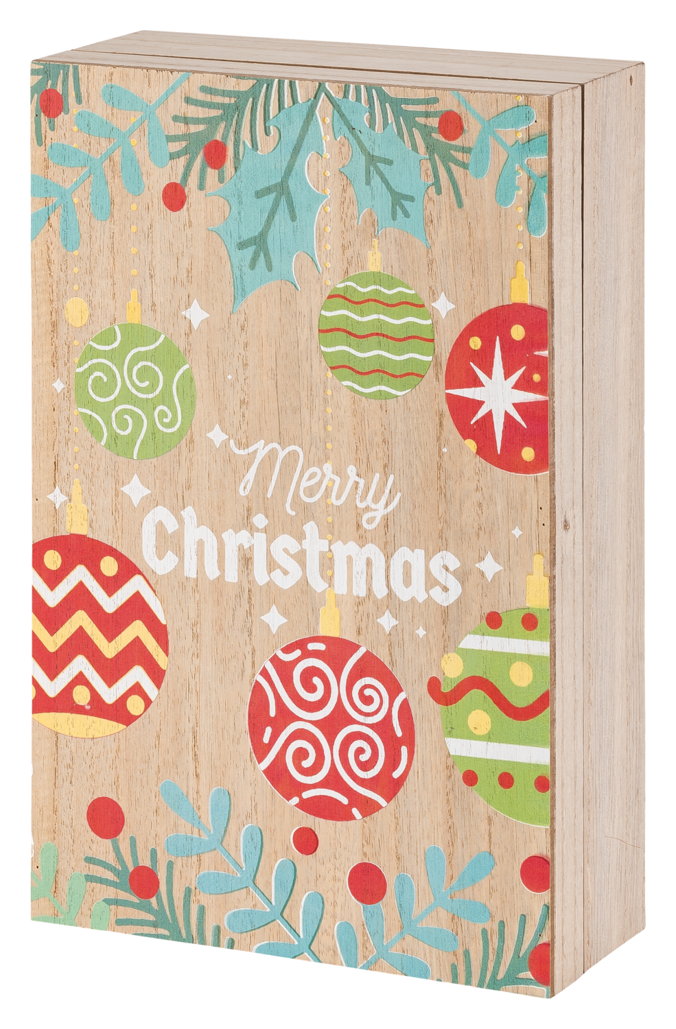 Livarno home Drewniany kalendarz adwentowy Brązowy/czerwony