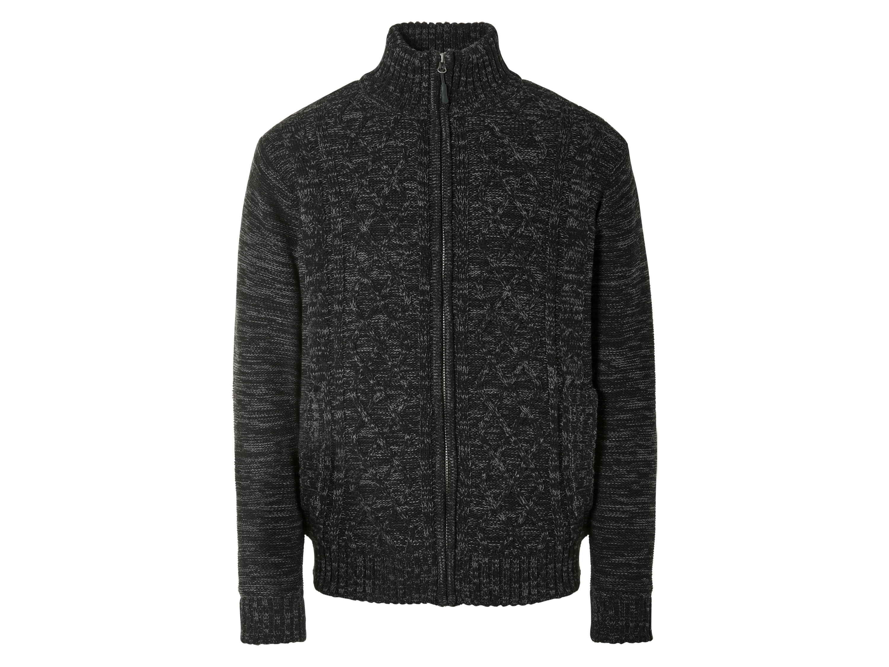 Livergy Sweter męski z grubej dzianiny L52/54, Ciemnoszary