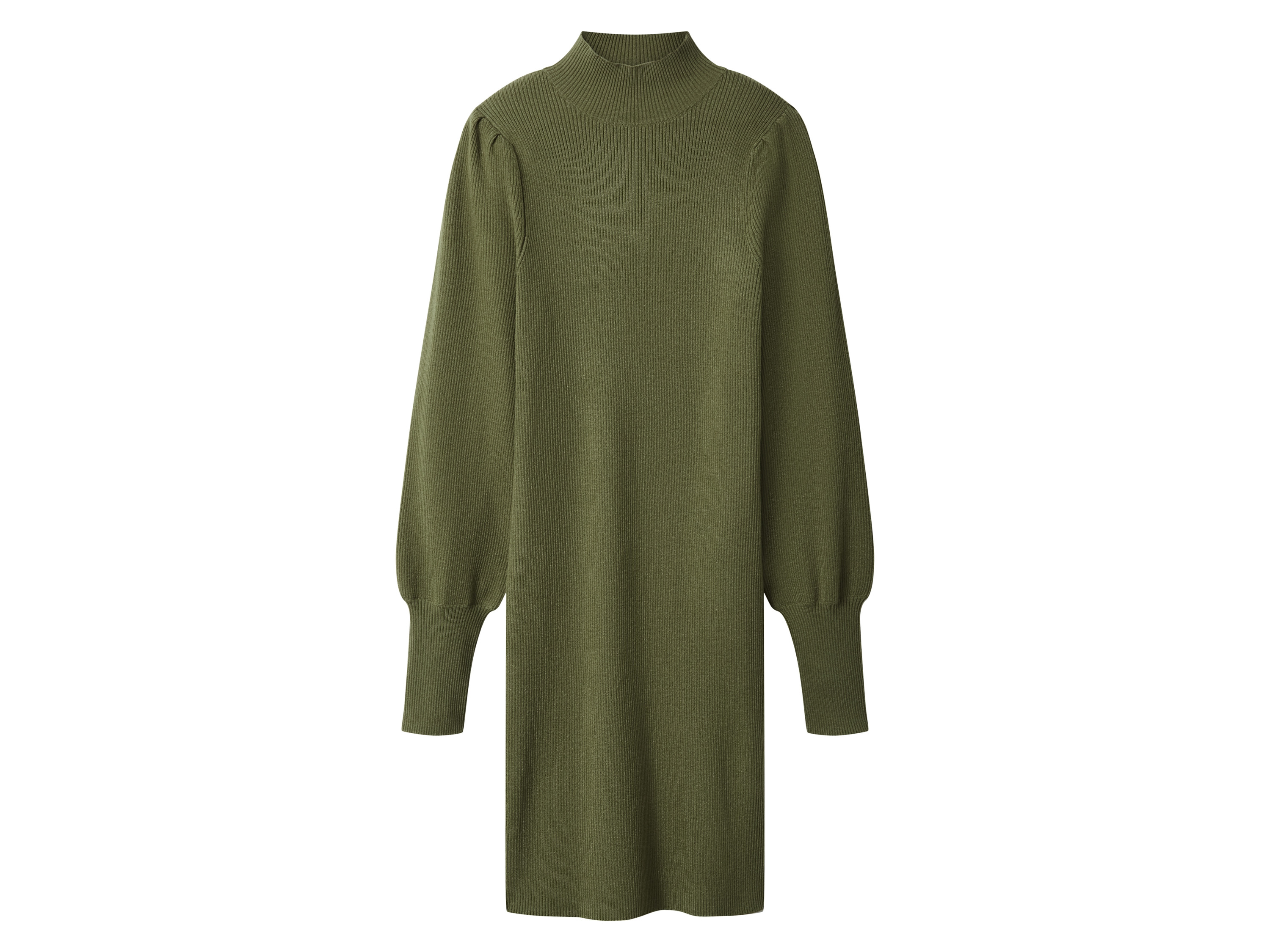 esmara Sukienka dzianinowa damska w prążki Zielony, S36/38