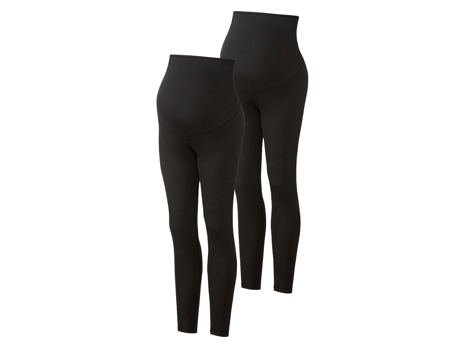 esmara Legginsy ciążowe damskie z bawełną organiczną, 2 pary XS 32/34, Czarny
