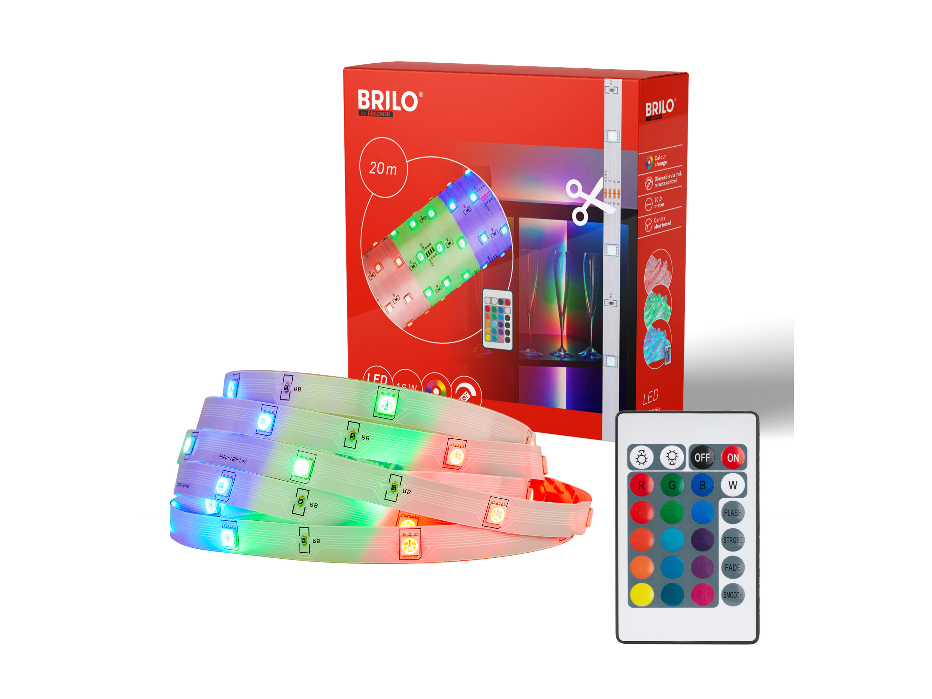 Briloner Taśma LED RGB Flex – bardzo długa od 20m. 20m