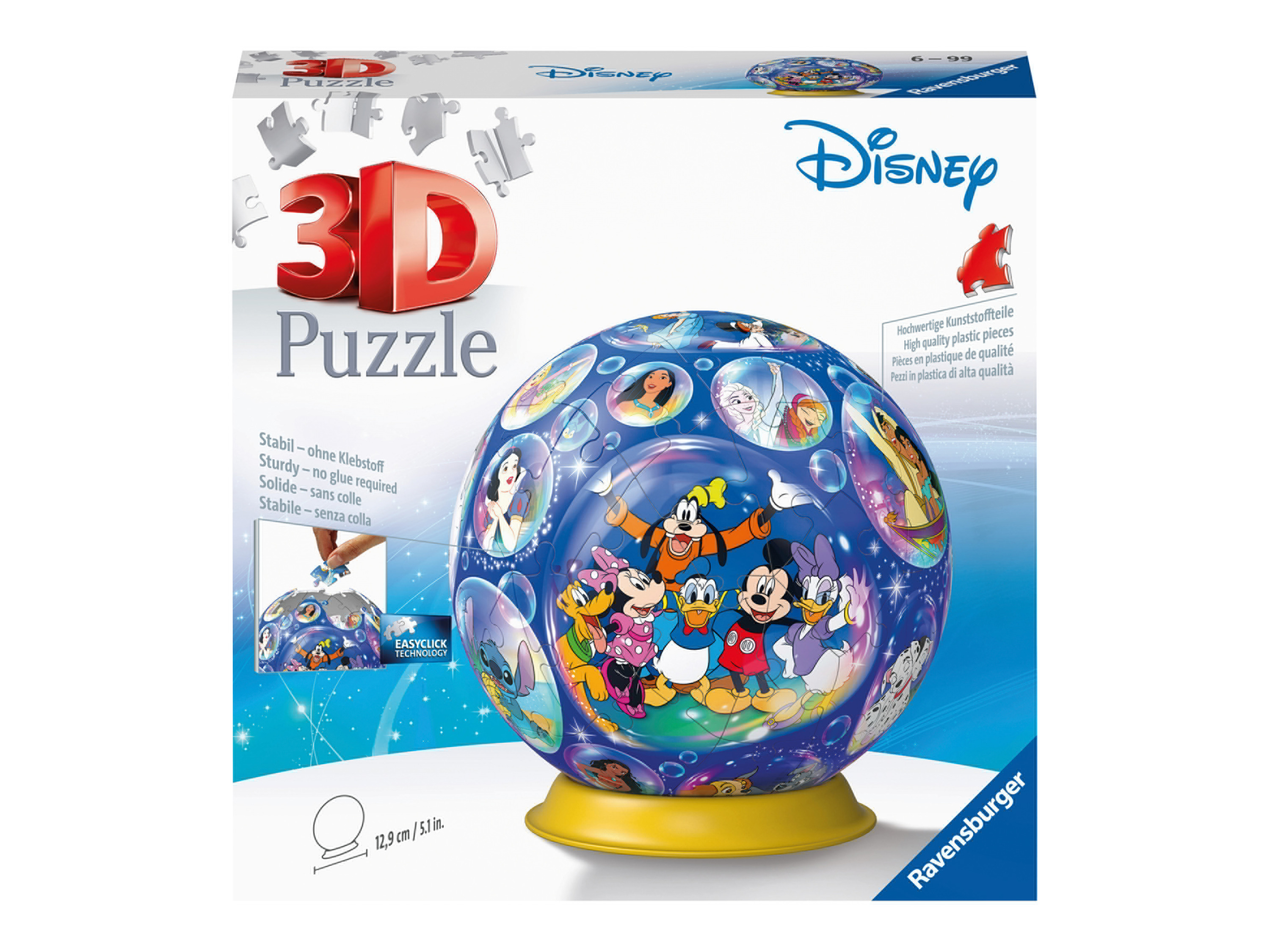 Ravensburger Puzzle Kula 3D, Ø 19 cm Postacie Disneya