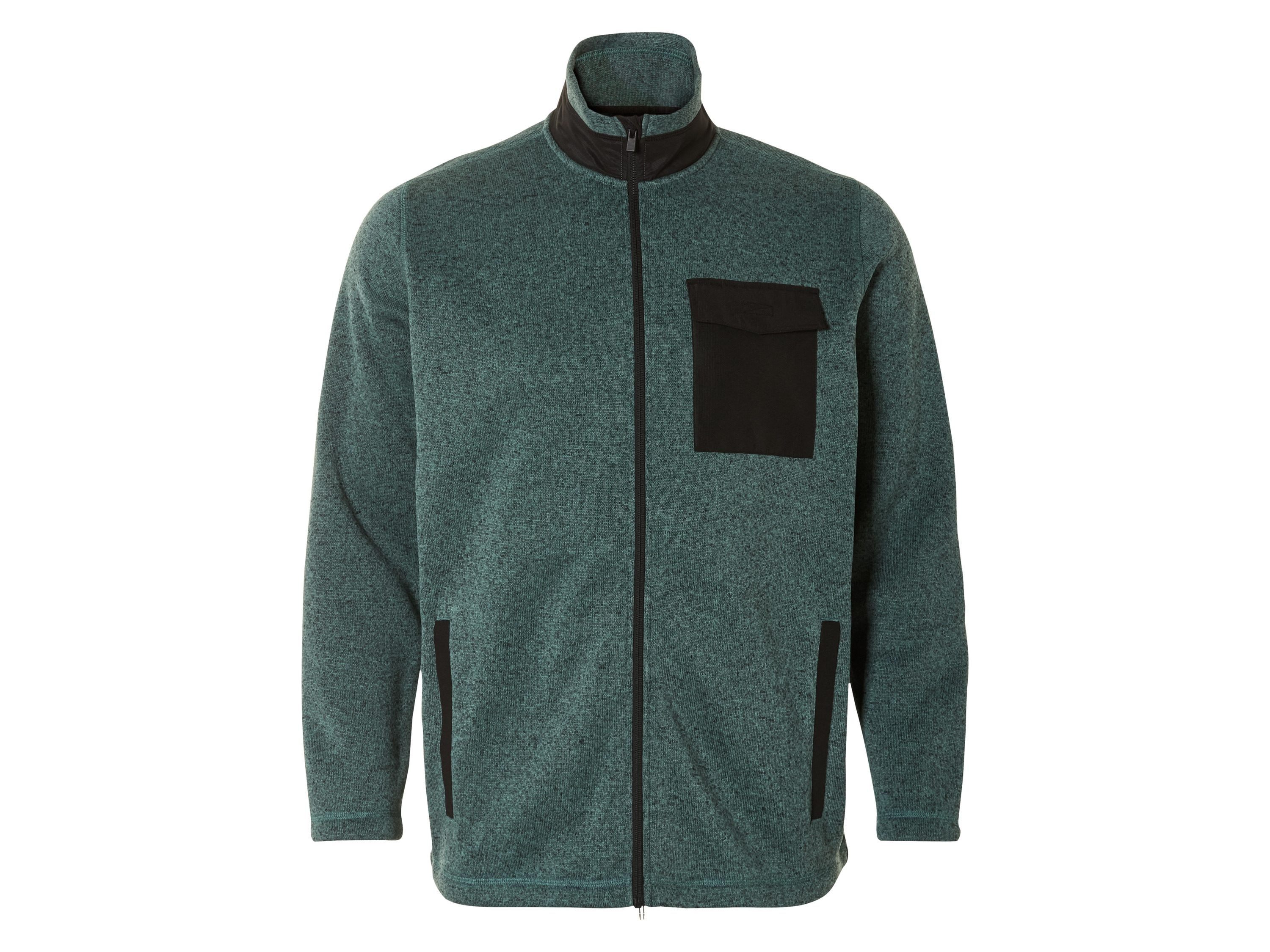 Livergy Bluza męska dzianinowa z polaru Zielony, XXL 60/62