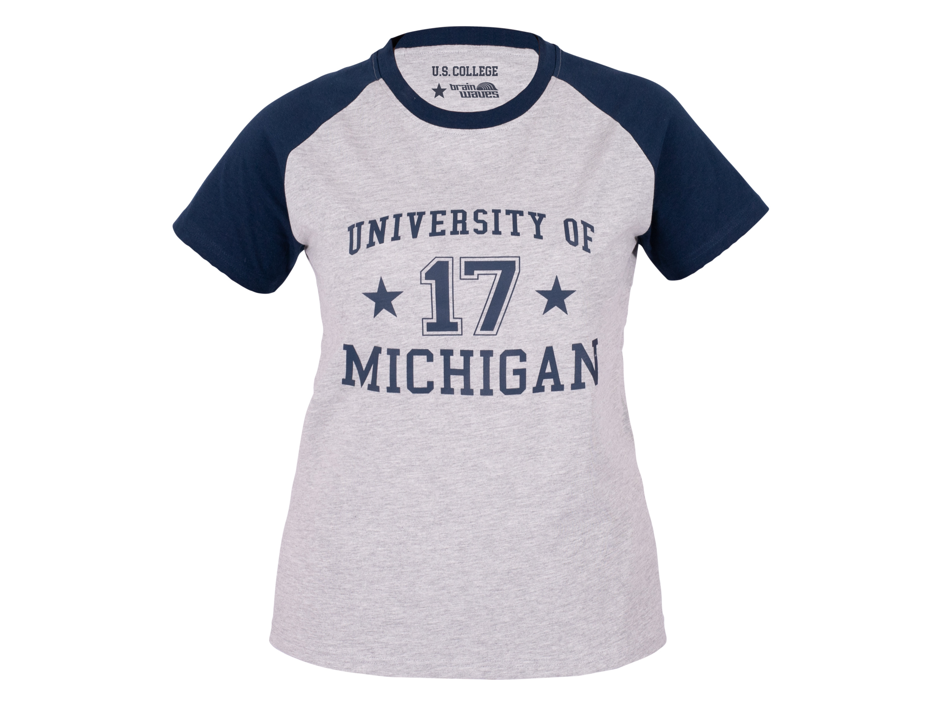T-shirt damski US College Sports z bawełną Michigan, M