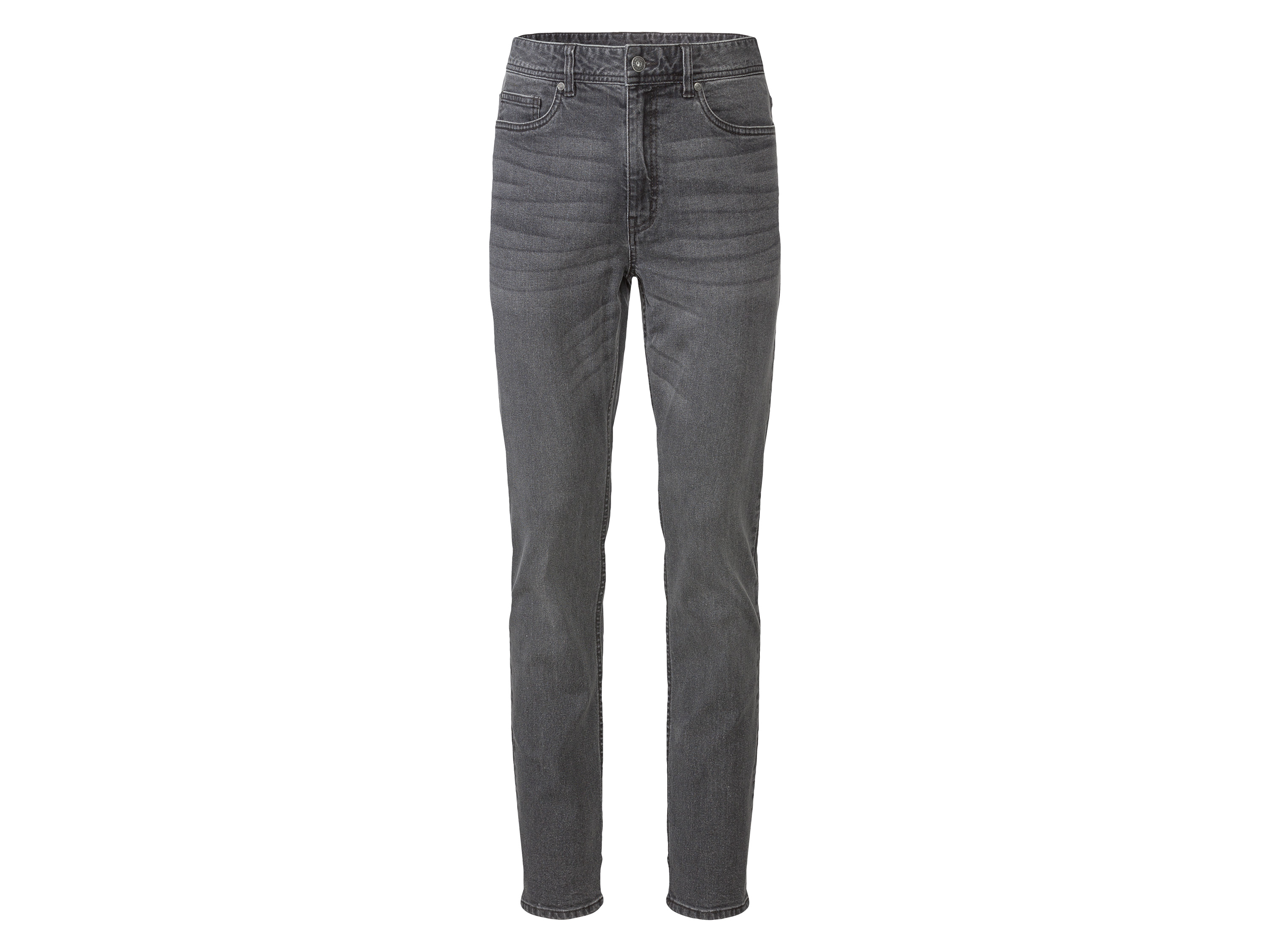 Livergy Jeansy męskie z bawełną, slim fit 54 38/32, Szary