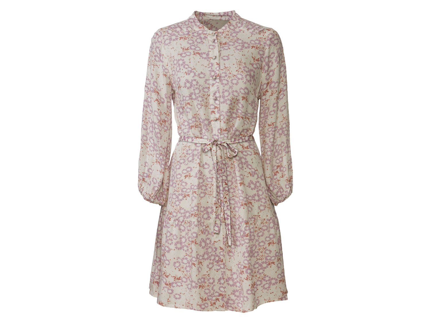 esmara Sukienka damska z wiskozy, z falbanką Różowy, 34