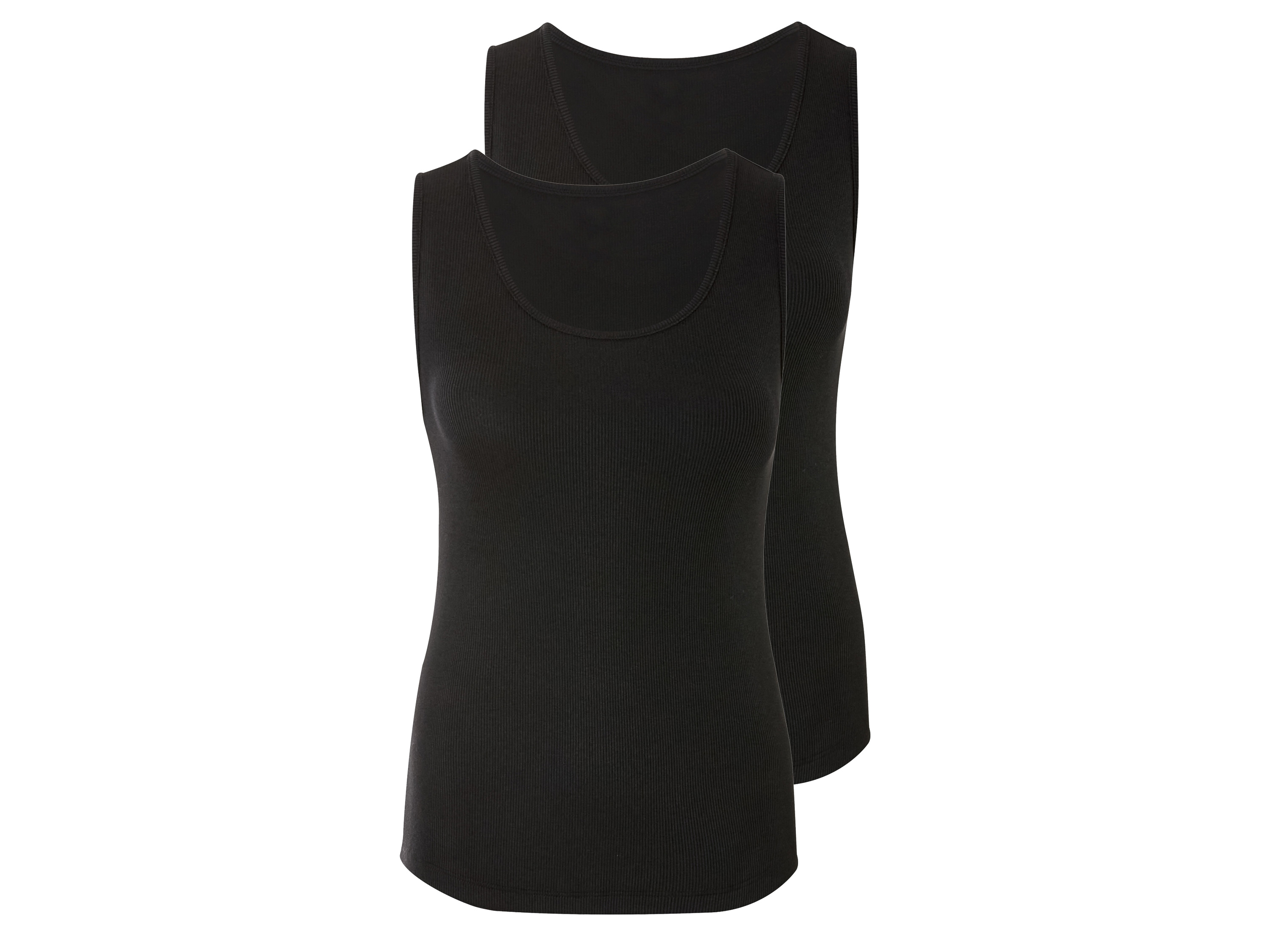 esmara Topy damskie, 2 sztuki Czarny, M40/42