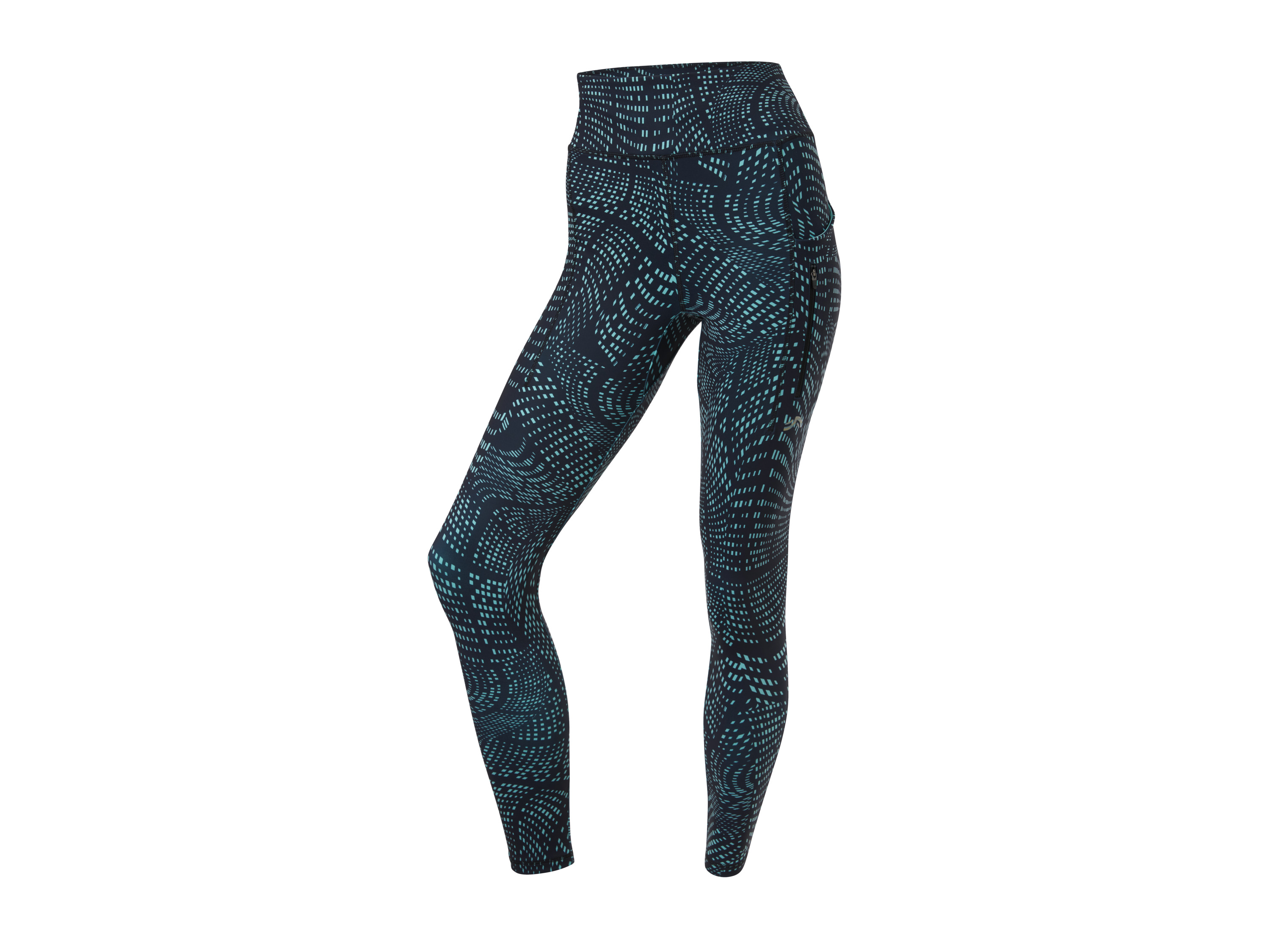 Crivit Legginsy funkcyjne damskie z wysokim stanem Petrol, XS 32/34