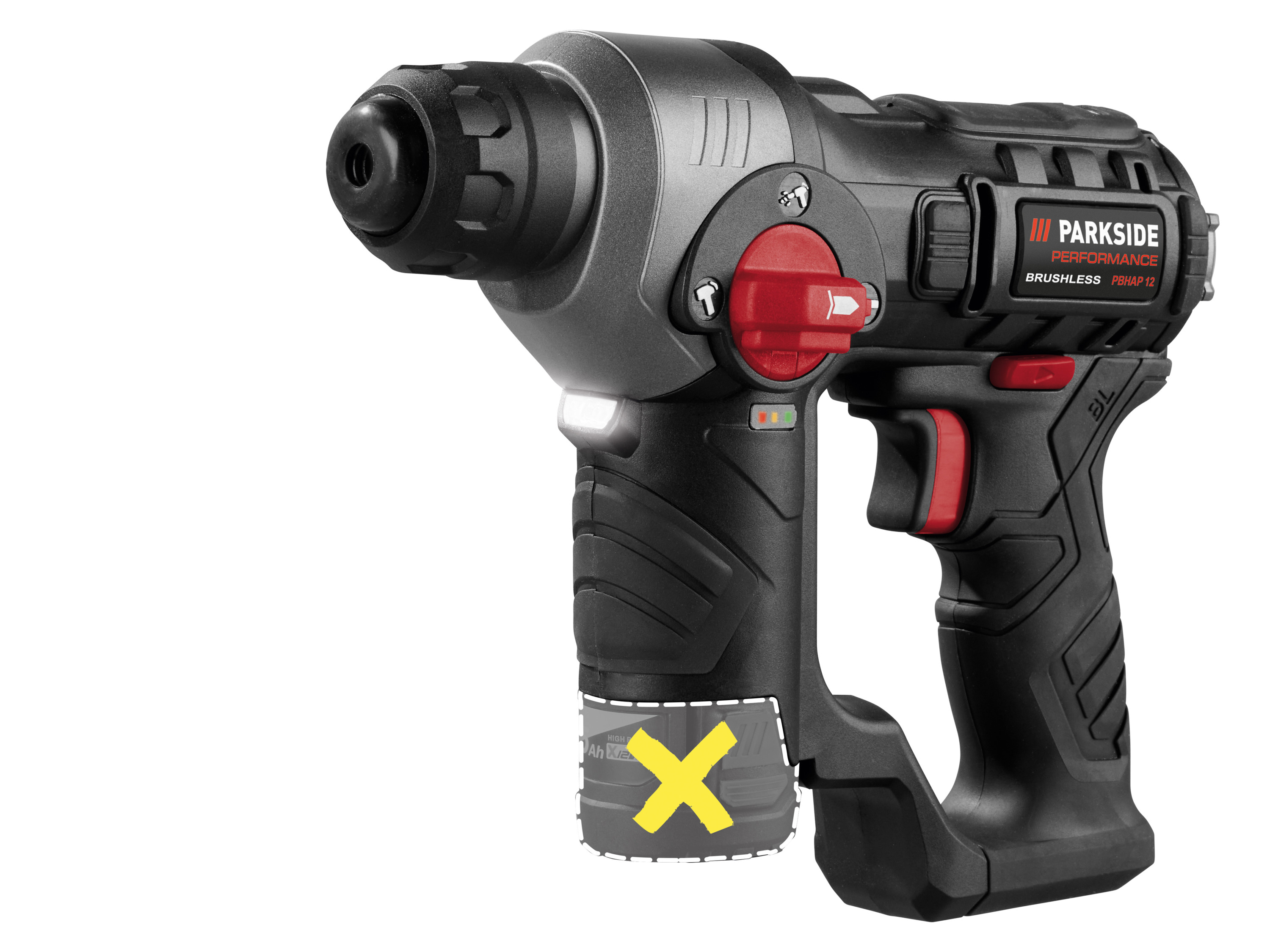 Parkside Performance Akumulatorowa młotowiertarka 12 V, Pbhap 12 A1 bez akumulatora i ładowarki