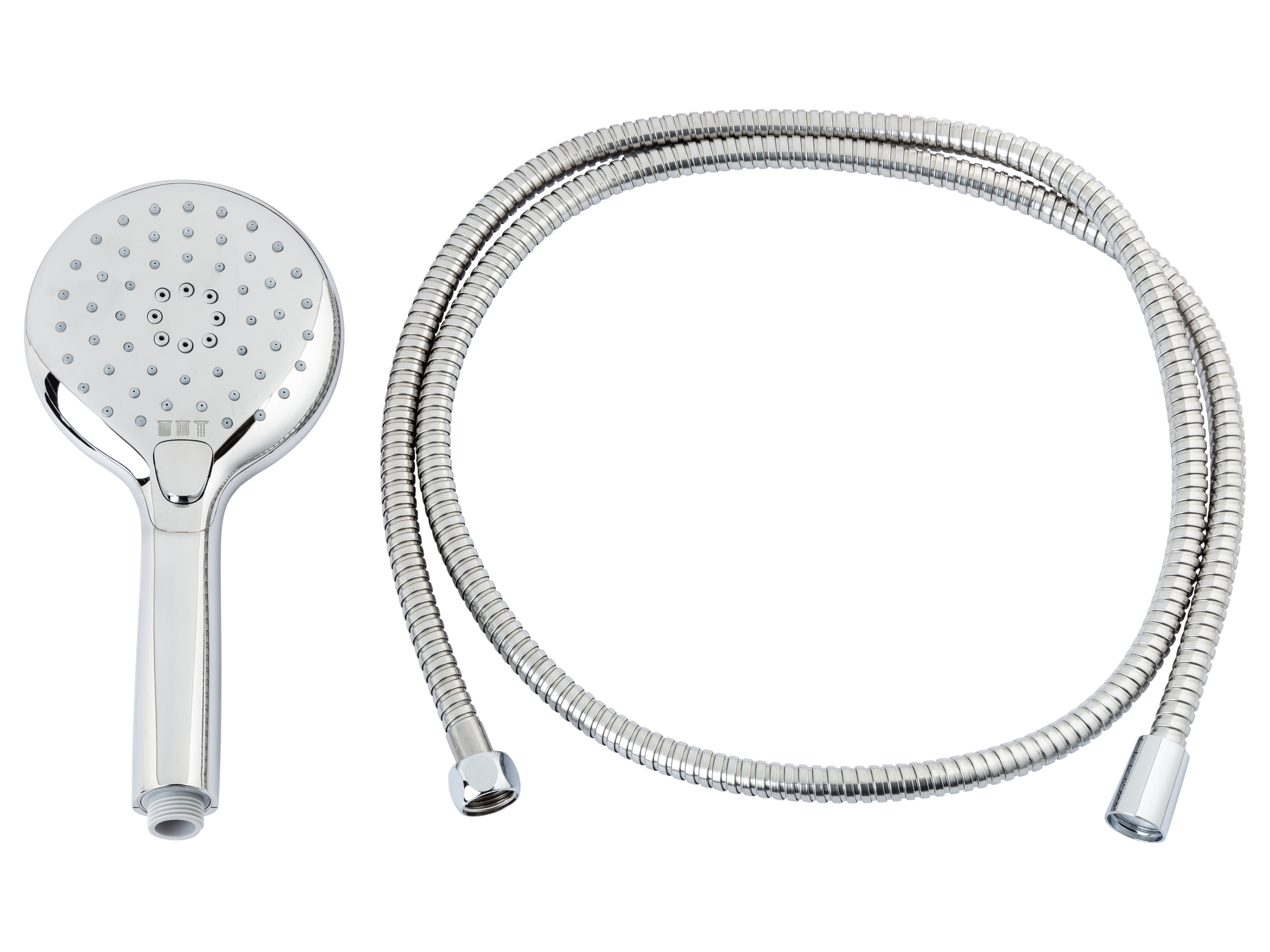 Livarno home Zestaw słuchawka prysznicowa z wężem Okrągły
