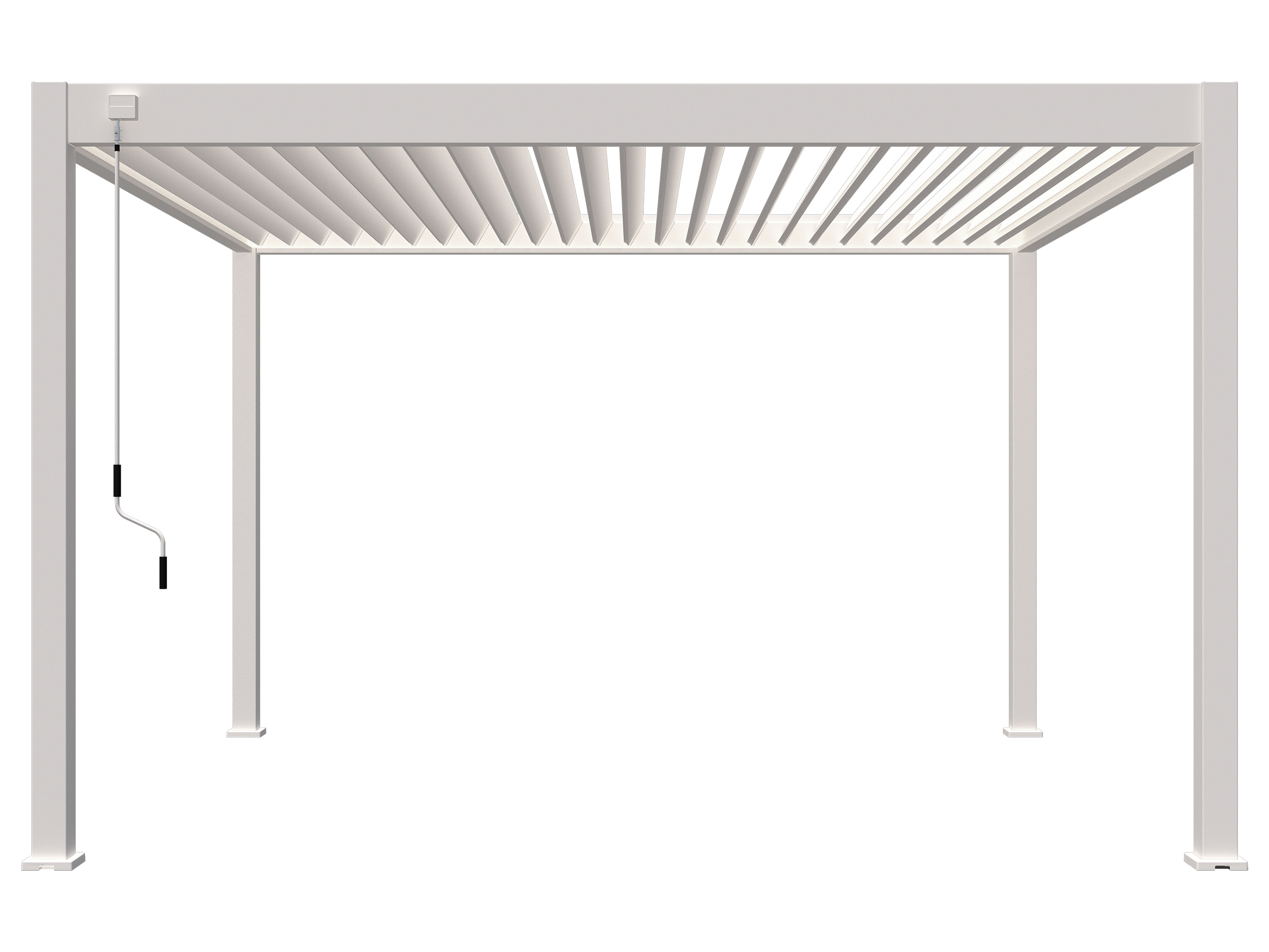 Pergoline Aluminiowe zadaszenie tarasowe Superior Biały, 3,6x4 m