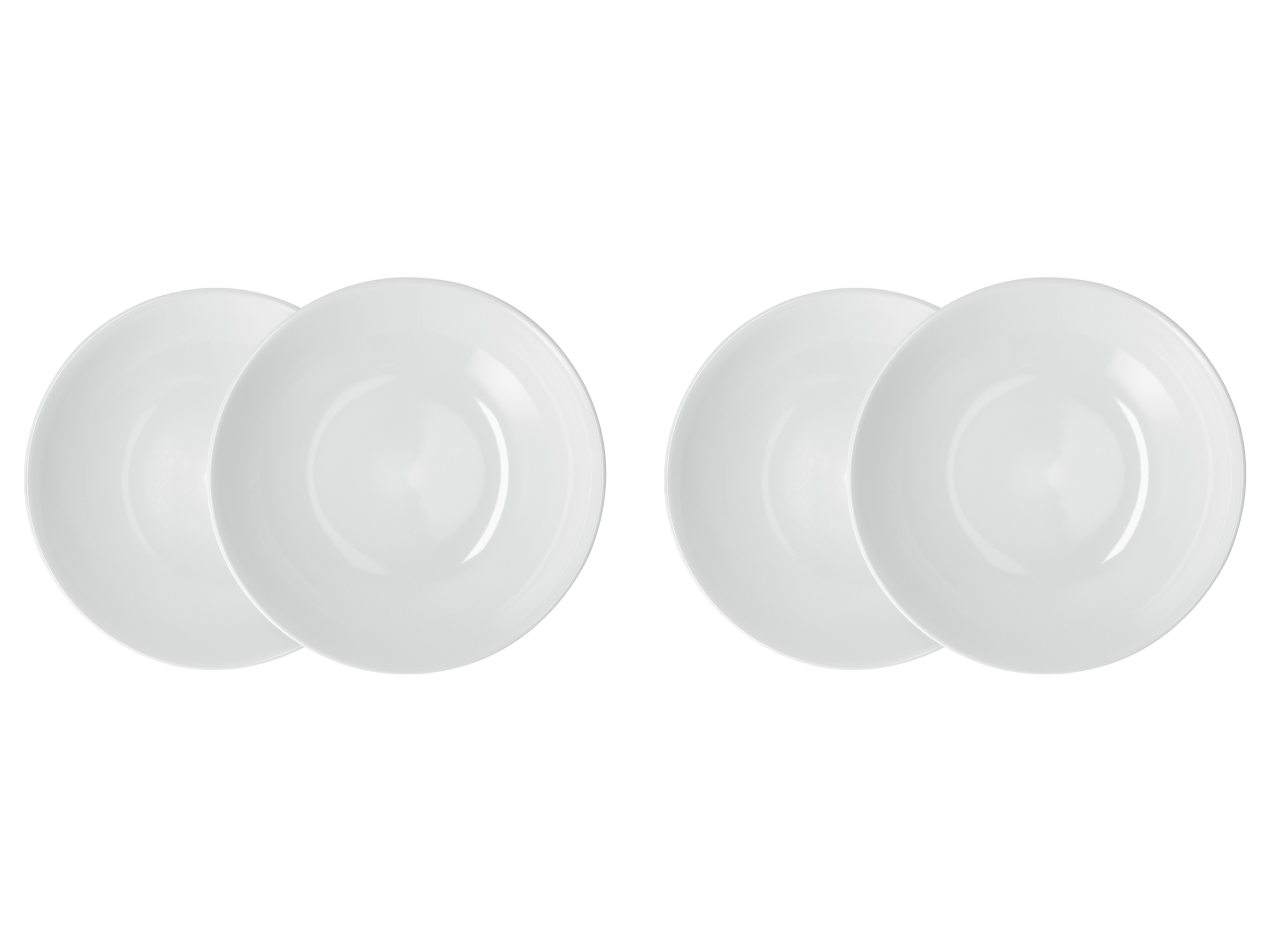 Silvercrest Zestaw 4 talerzy obiadowych Talerz do zupy/ biały