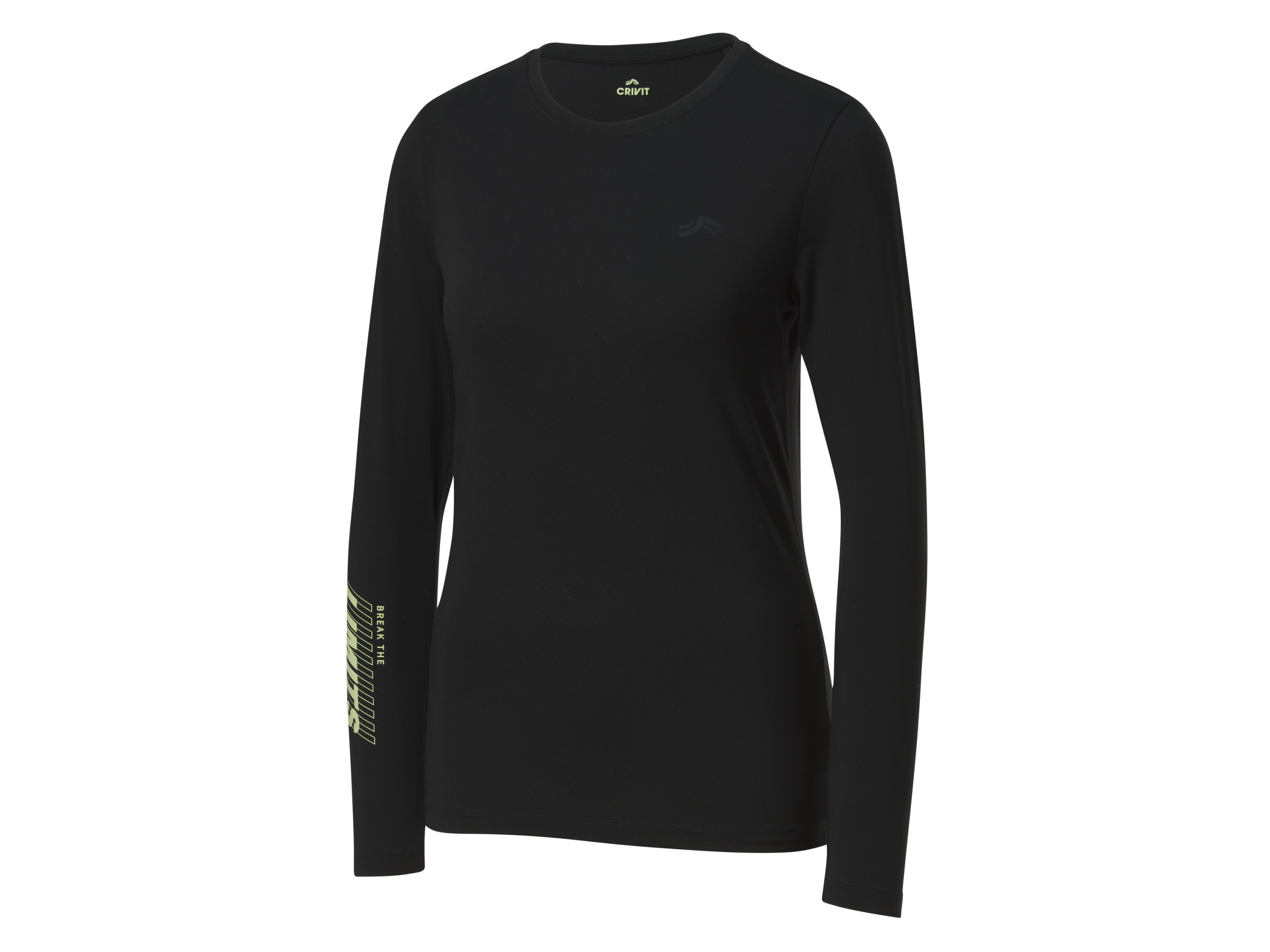 Crivit Koszulka funkcyjna damska z długim rękawem Czarny, XS 32/34