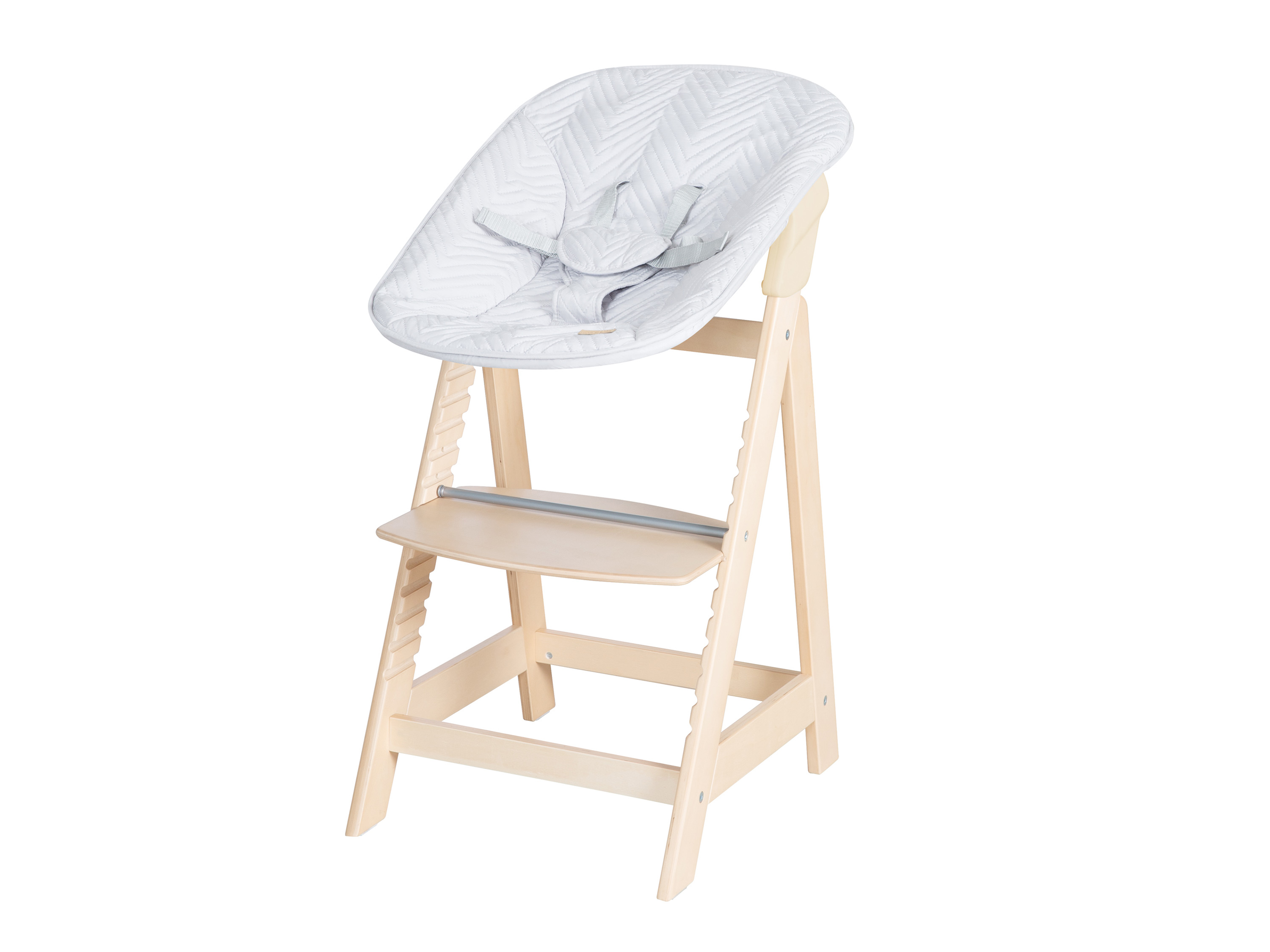 roba Krzesełko do karmienia 2w1 "Born Up Zickzack" Naturalny