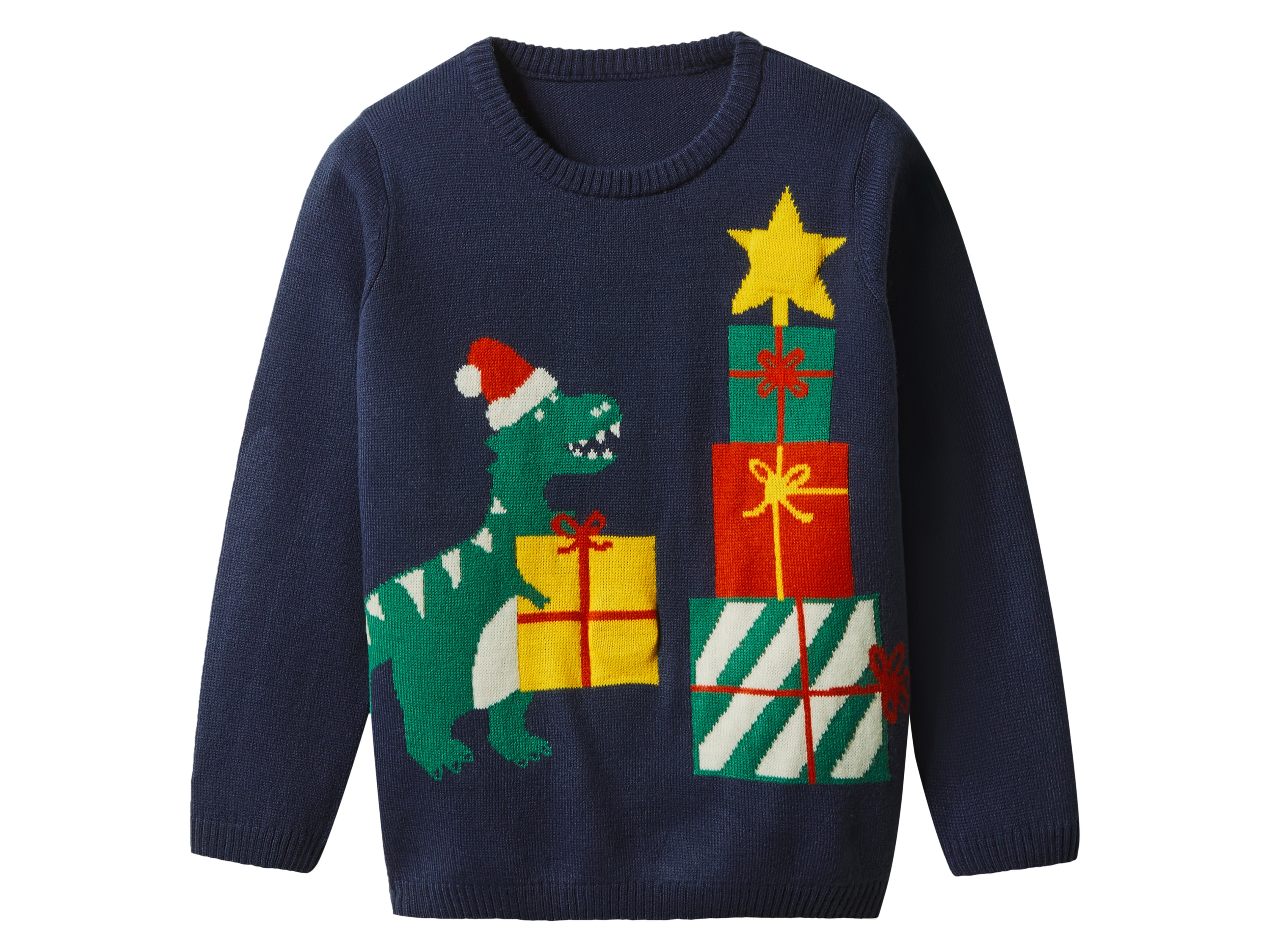 lupilu Sweter świąteczny dziecięcy premium z efektem LED Granatowy, 98/104