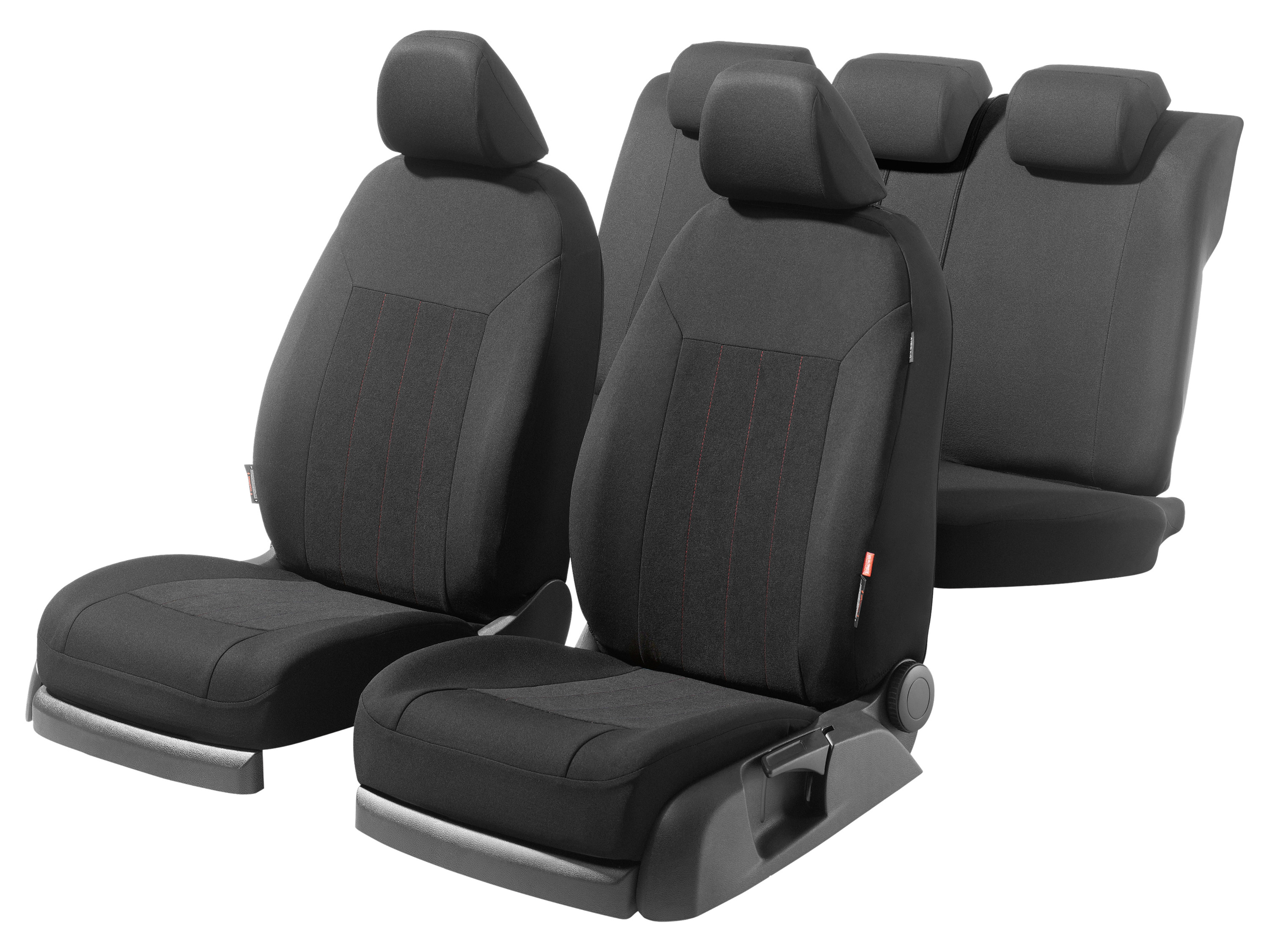 Ultimate Speed Zestaw pokrowców na siedzenia samochodowe Czarny/czerwony