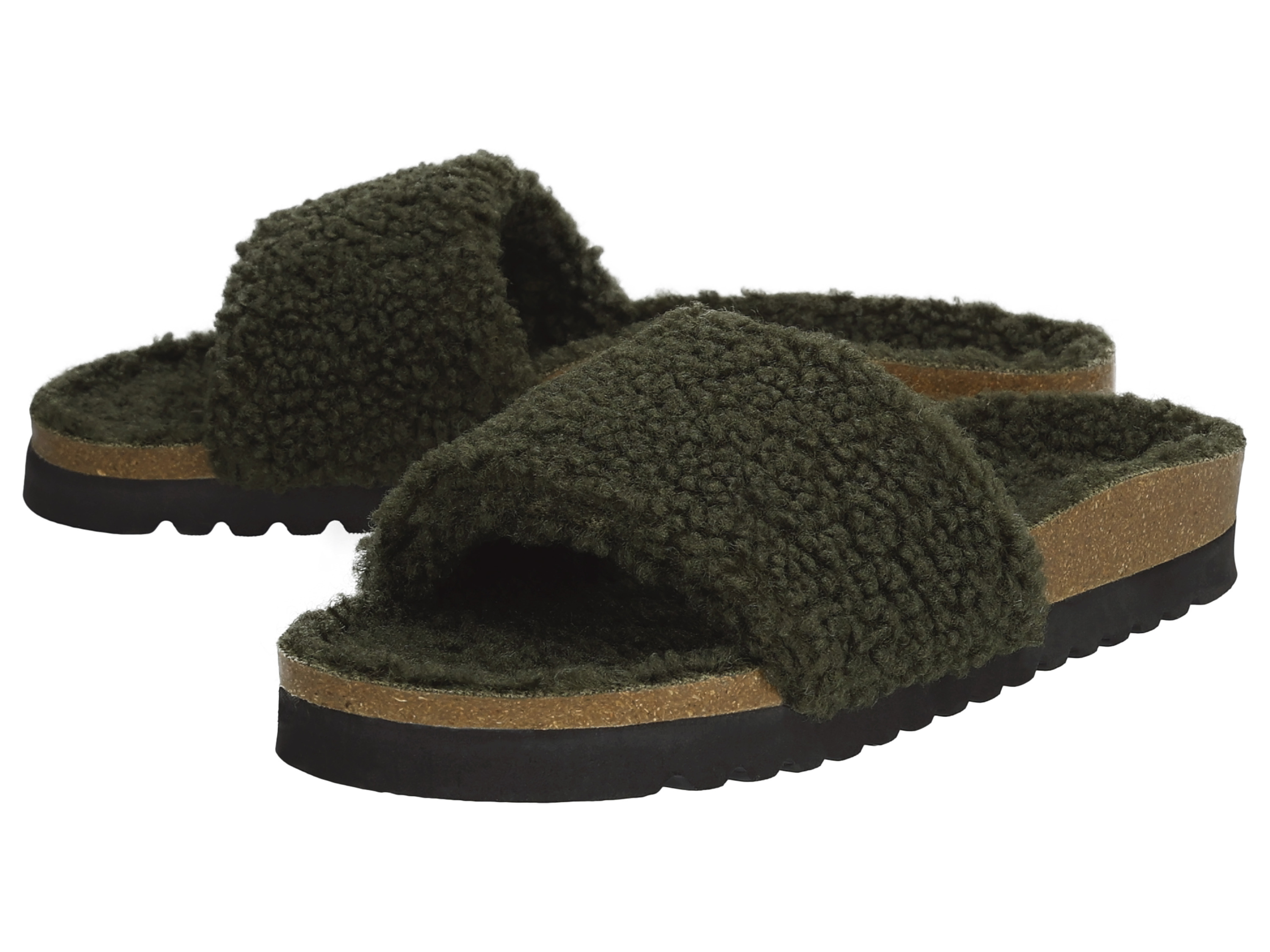 esmara Klapki pluszowe damskie Zielony, 39