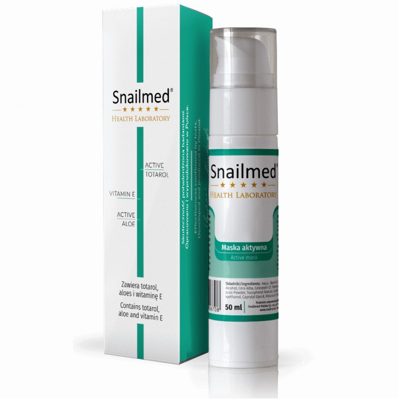 Snailmed Maska aktywna z totarolem, aloesem oraz wit.E 50 ml