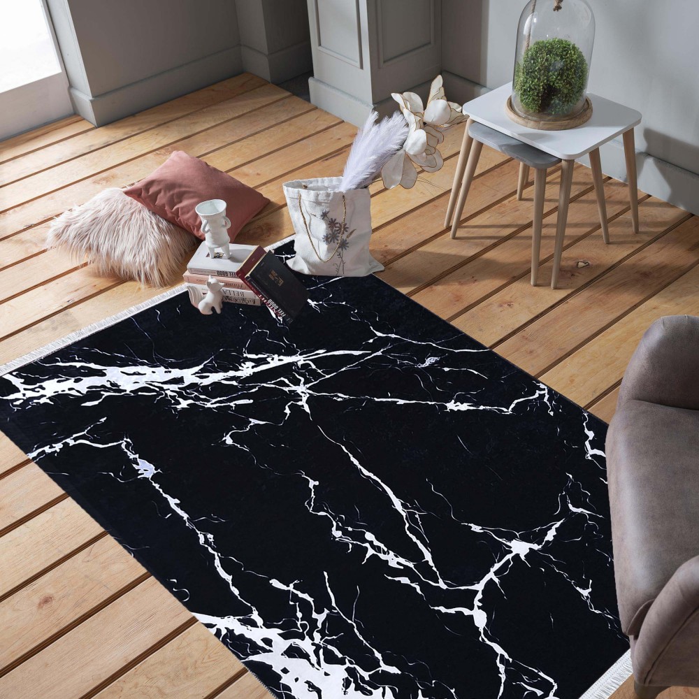 Dywan - 180 x 280 cm - Czarny - Nowoczesny - Dywanopol