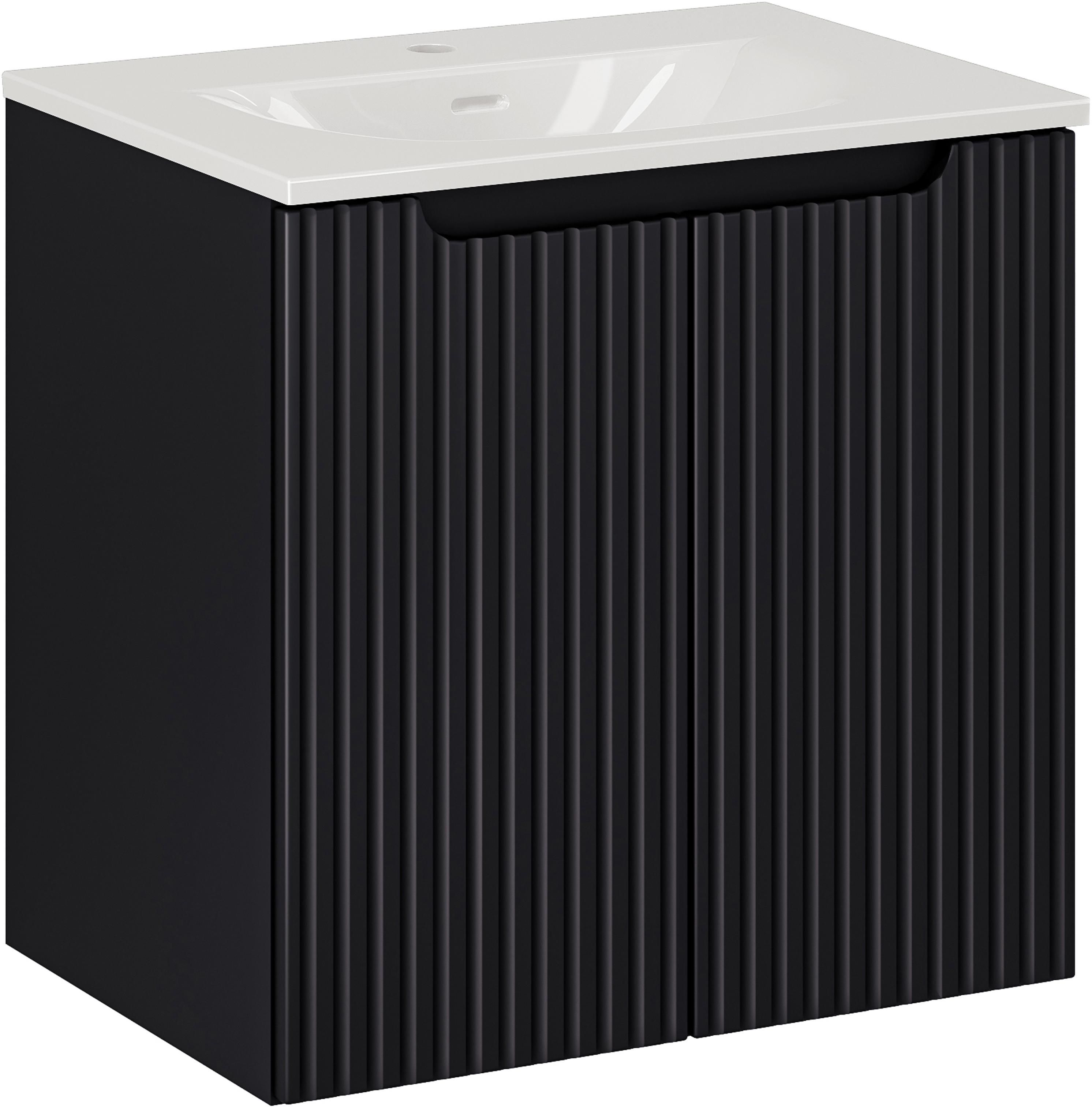 Darmowa Dostawa - Umywalka z szafką 60 cm czarną Comad Nova Black SETNOBSKY360CMD