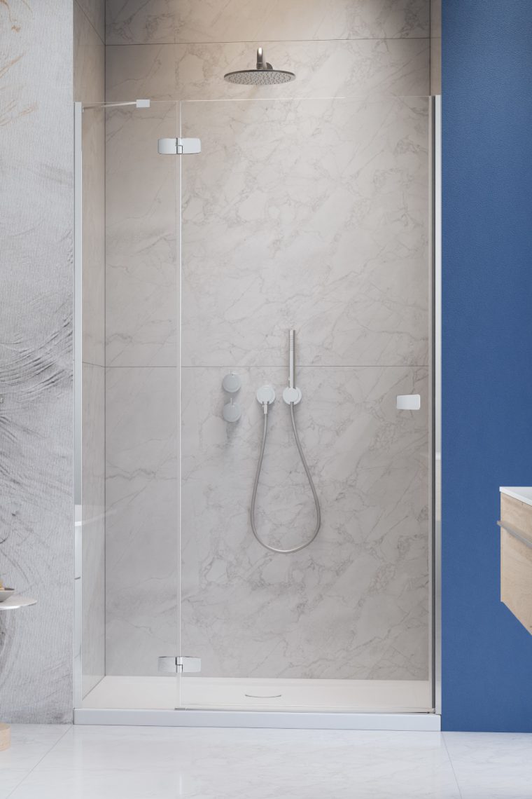 Darmowa Dostawa - Drzwi prysznicowe 100 cm uchylne chrom połysk/szkło przezroczyste Radaway Fuenta Chrome DWJ 13840140101L