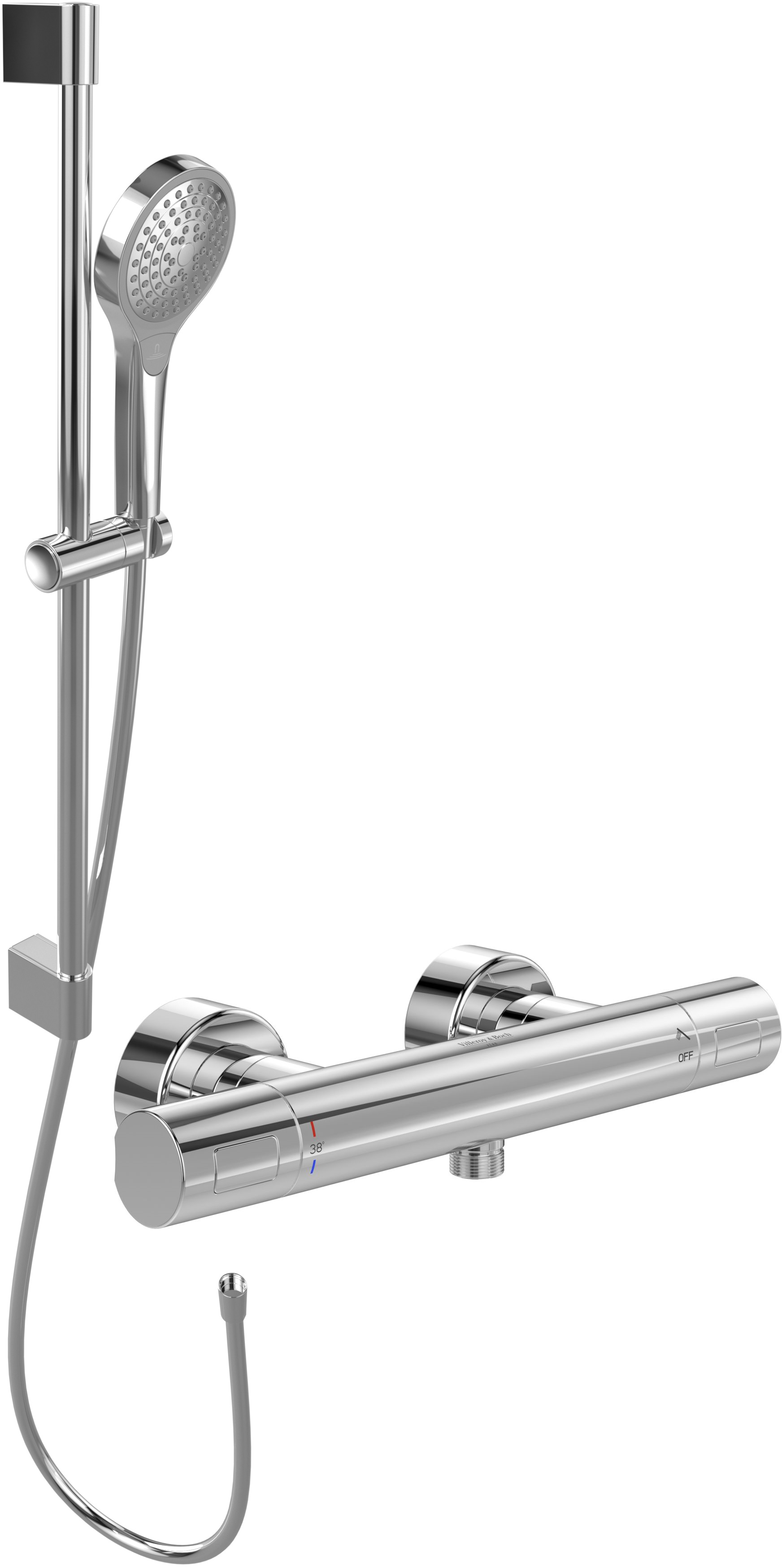 Darmowa Dostawa - Zestaw prysznicowy ścienny termostatyczny chrom Villeroy & Boch Universal Taps & Fittings abset6218