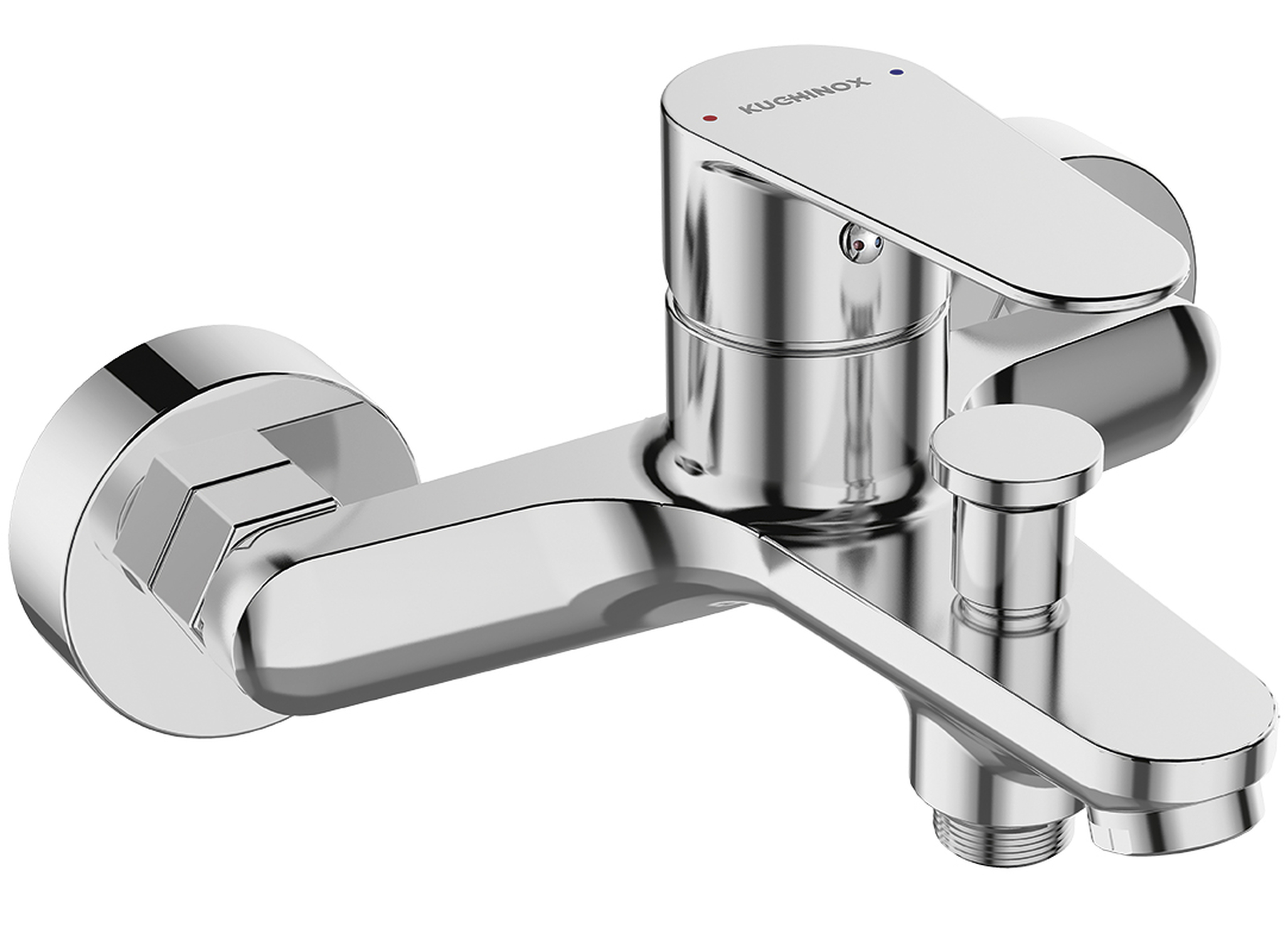 Darmowa Dostawa - Bateria wannowo-prysznicowa ścienna chrom Kuchinox Fresno BQF010D